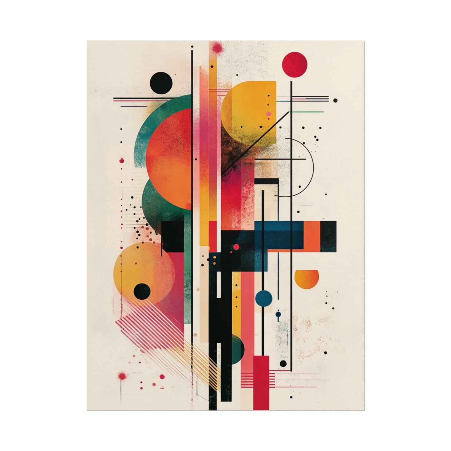 Symphony of Lines - Abstract Geometric Art Print