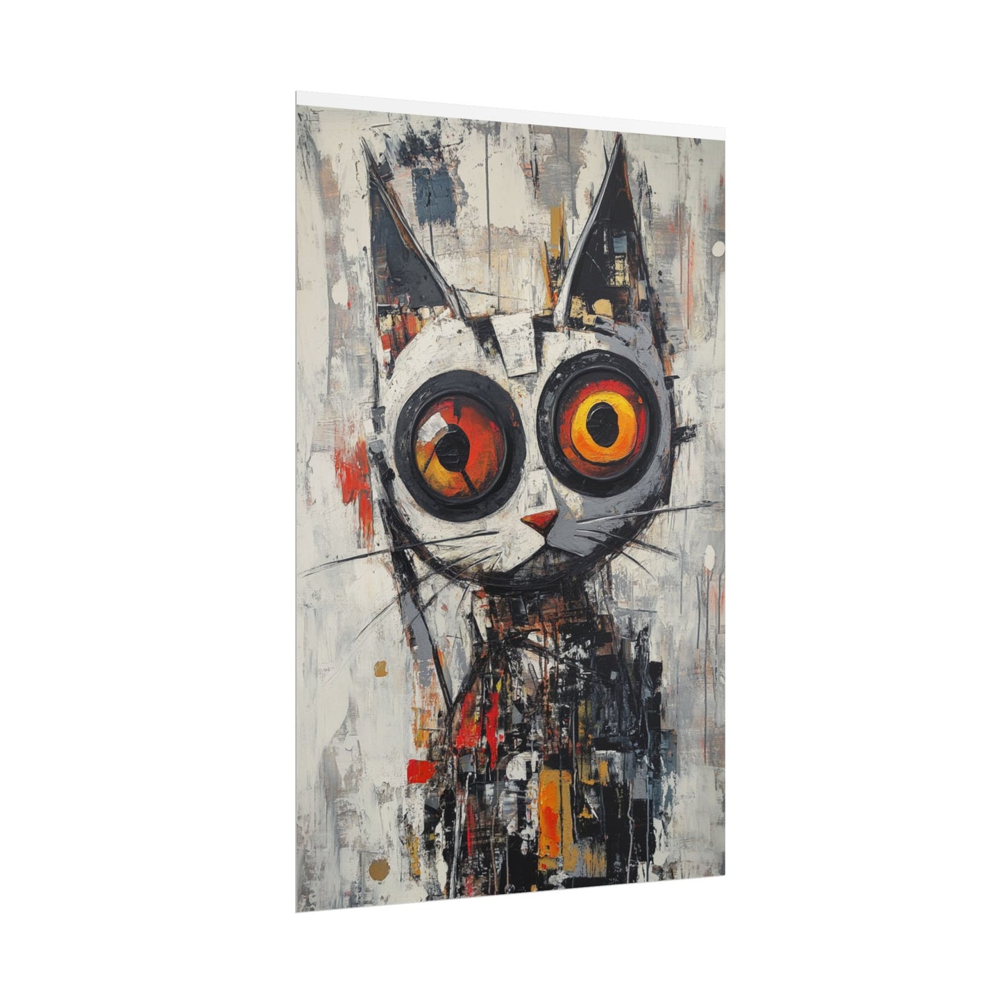 Whimsical Feline - Abstract Cat Art Print