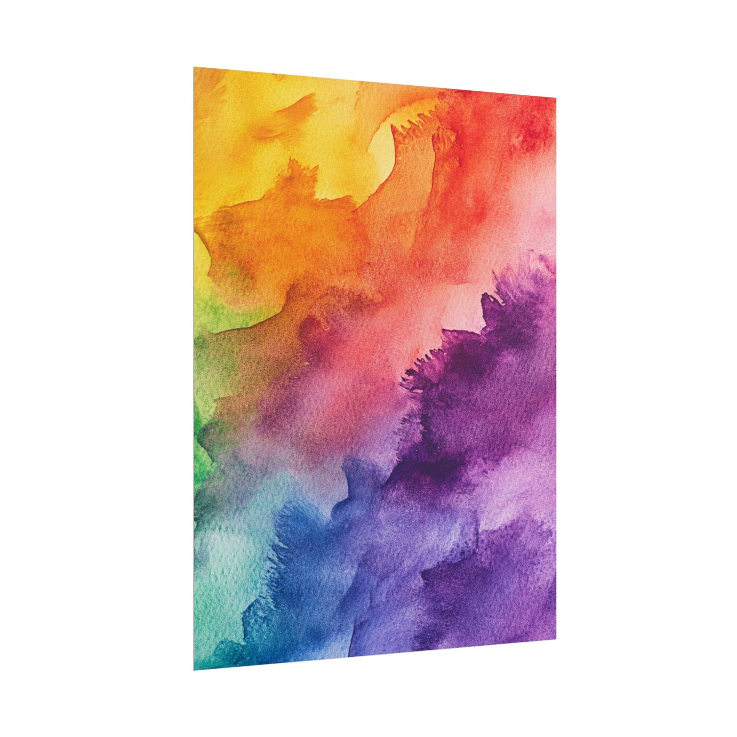 Spectrum of Serenity - Vibrant Abstract Watercolour Art