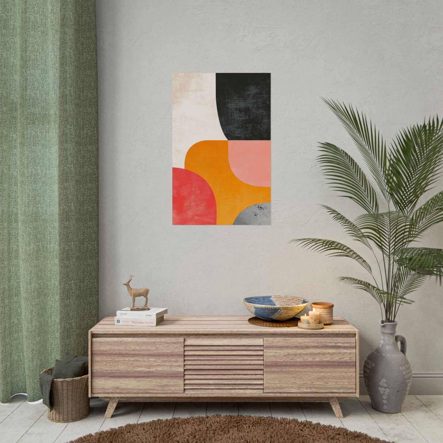 Retro Blocks - Mid-Century Modern Abstract Art Print