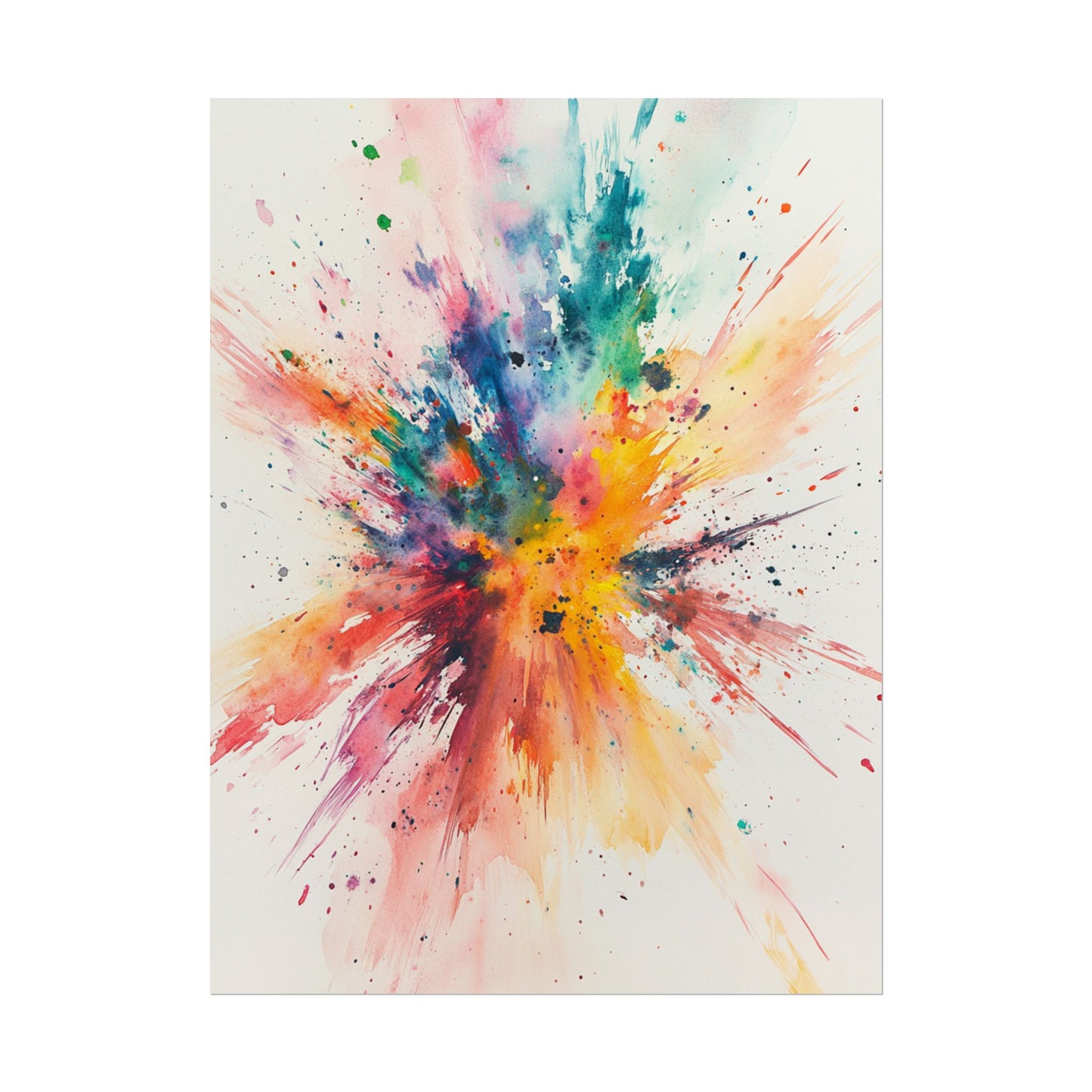 Explosion of Colour - Dynamic Abstract Watercolour Art