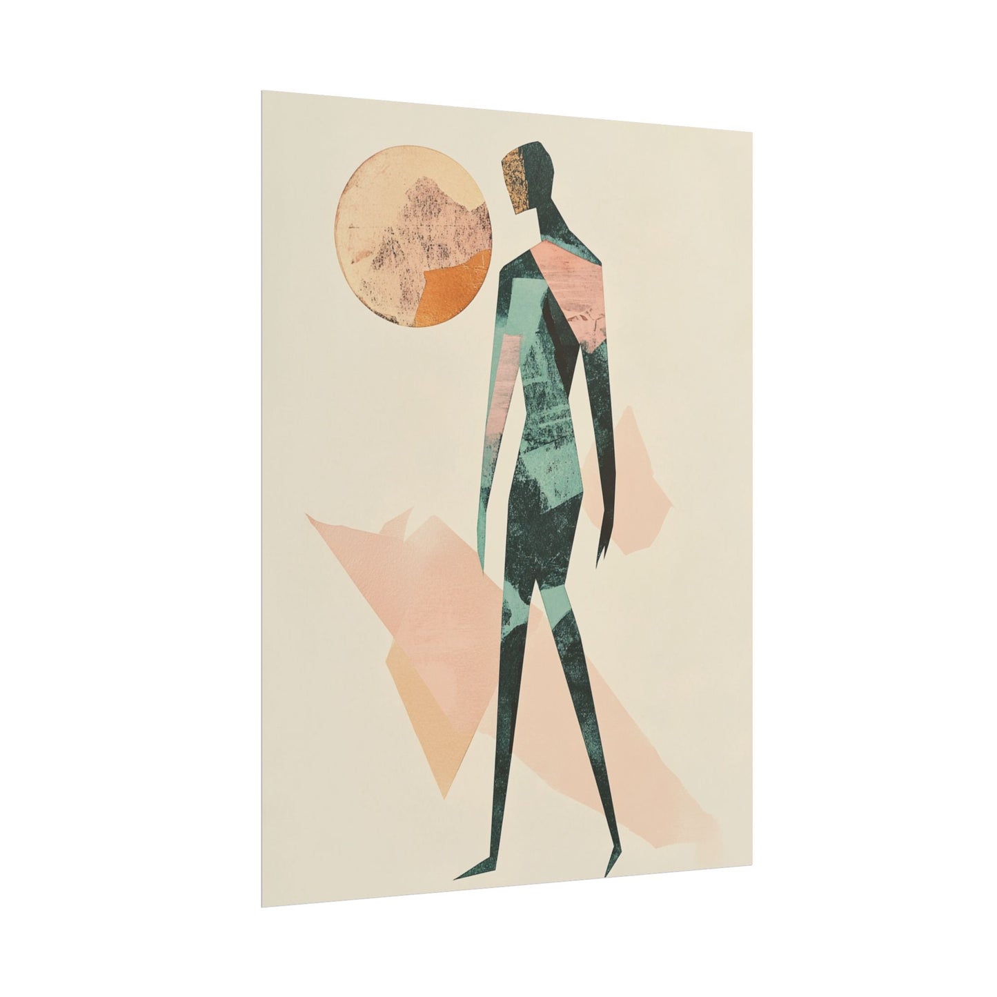 Abstract Wanderer - Minimalist Figurative Art Print