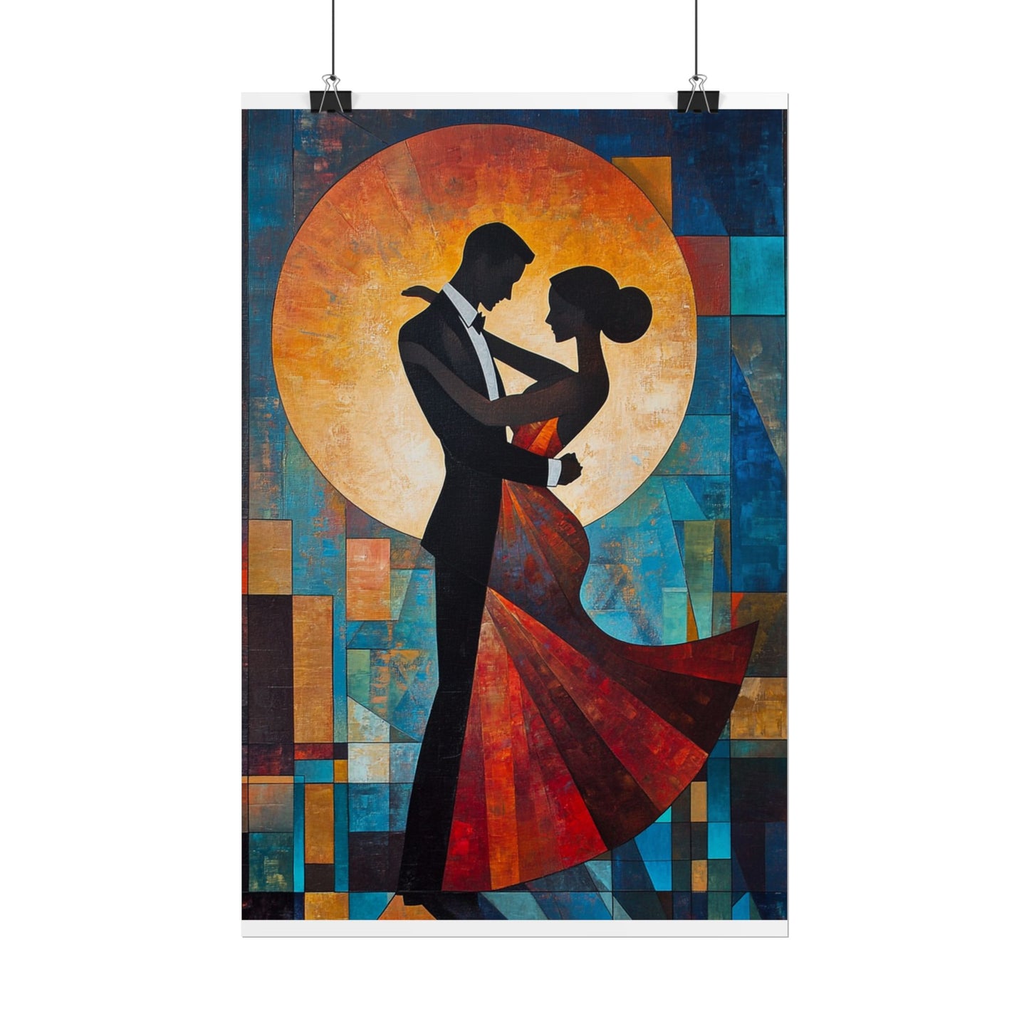 Moonlit Dance - Abstract Silhouette Art Print