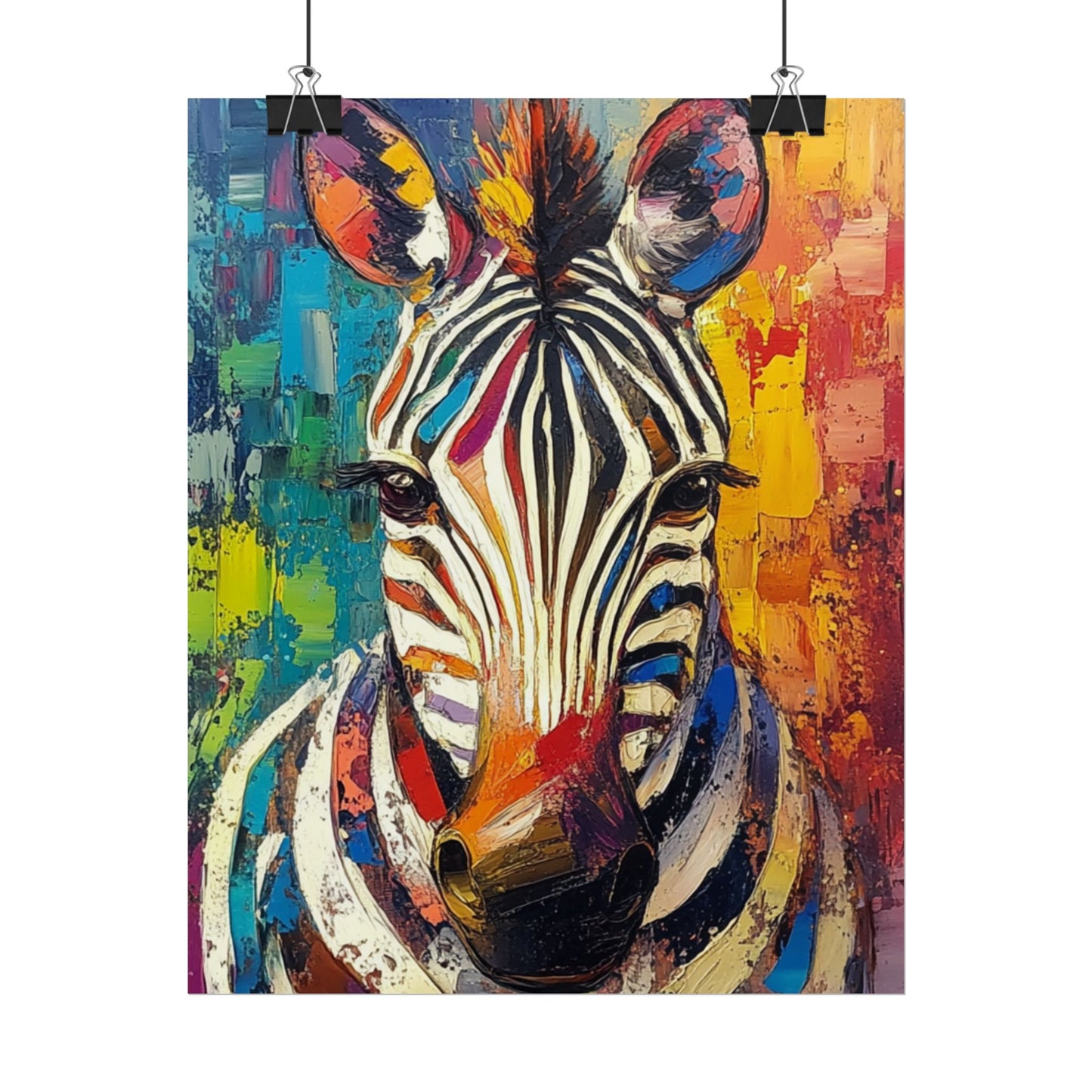 Colourful Zebra - Abstract Wildlife Art Print