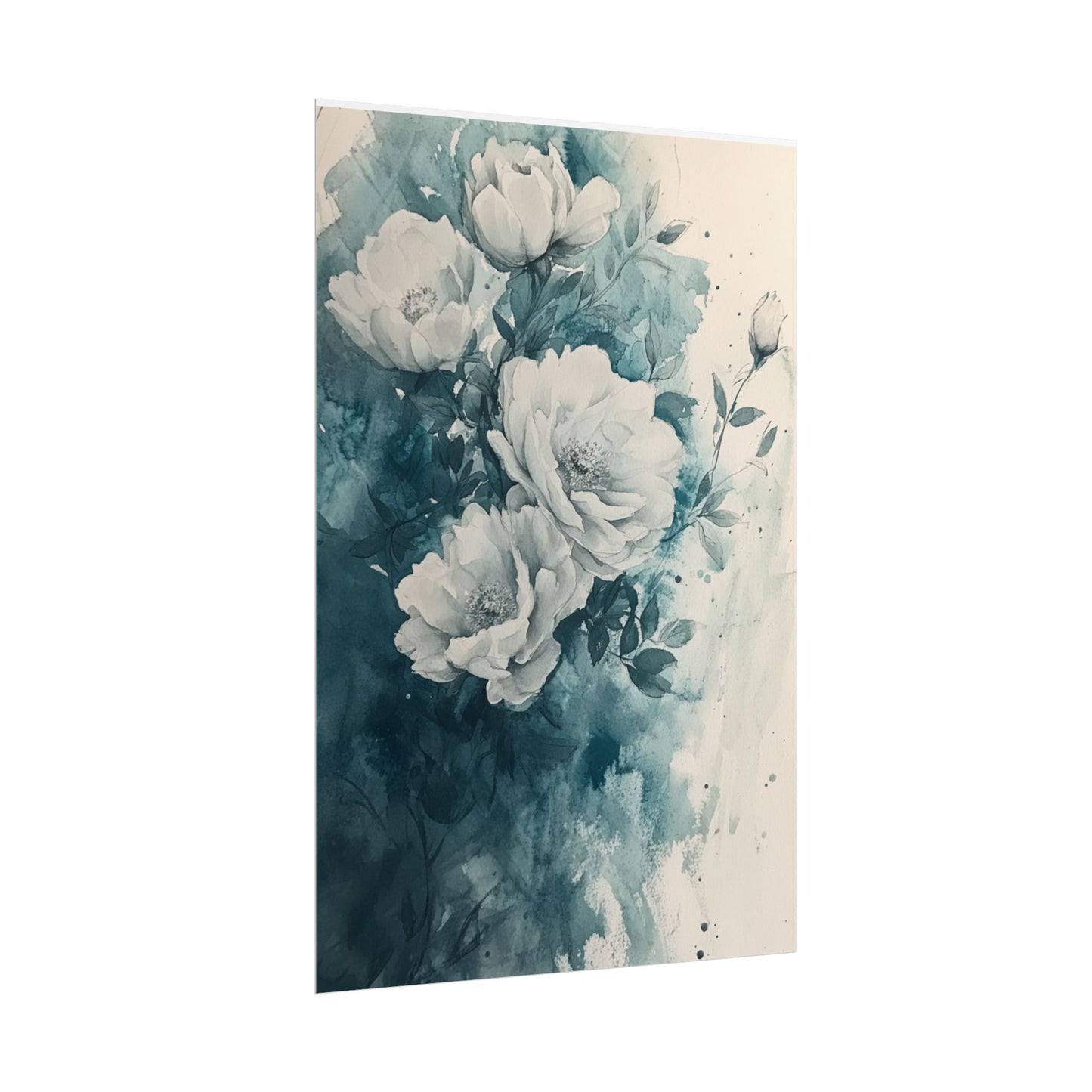 Serenity in Bloom - Abstract Floral Watercolour Art