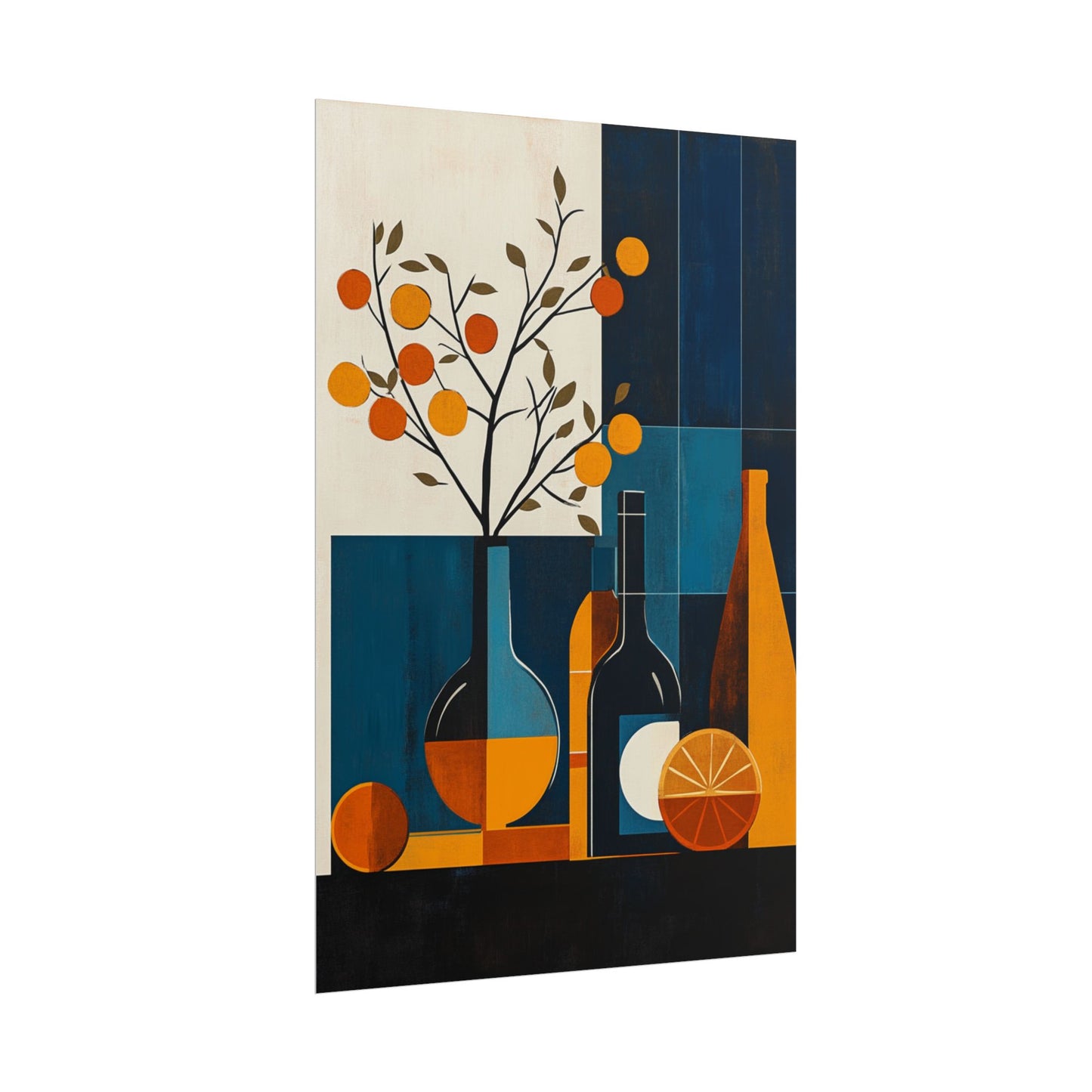 Mid-Century Modern Still Life - Abstract Geometric Art Print