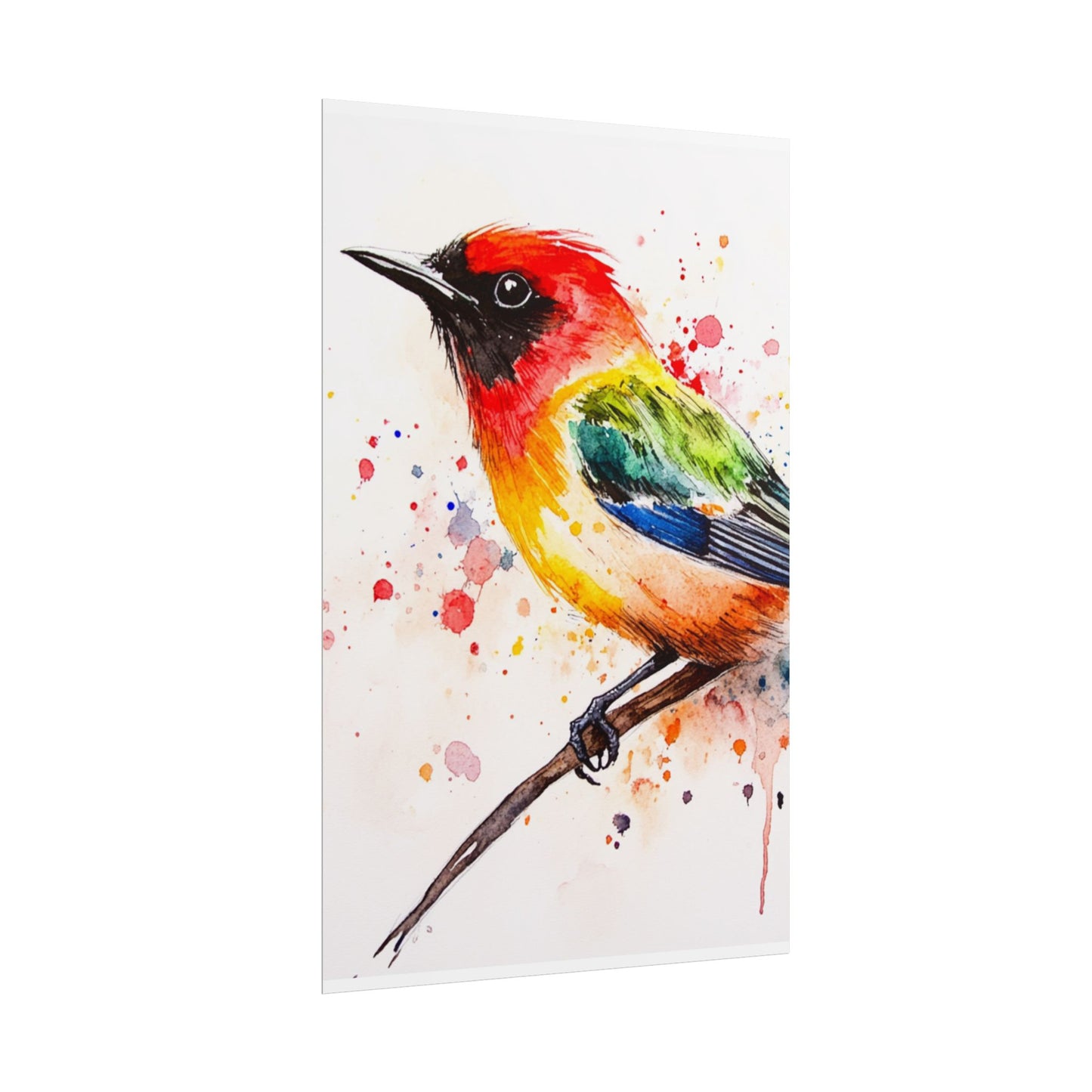 Vibrant Melody - Abstract Watercolour Bird Art