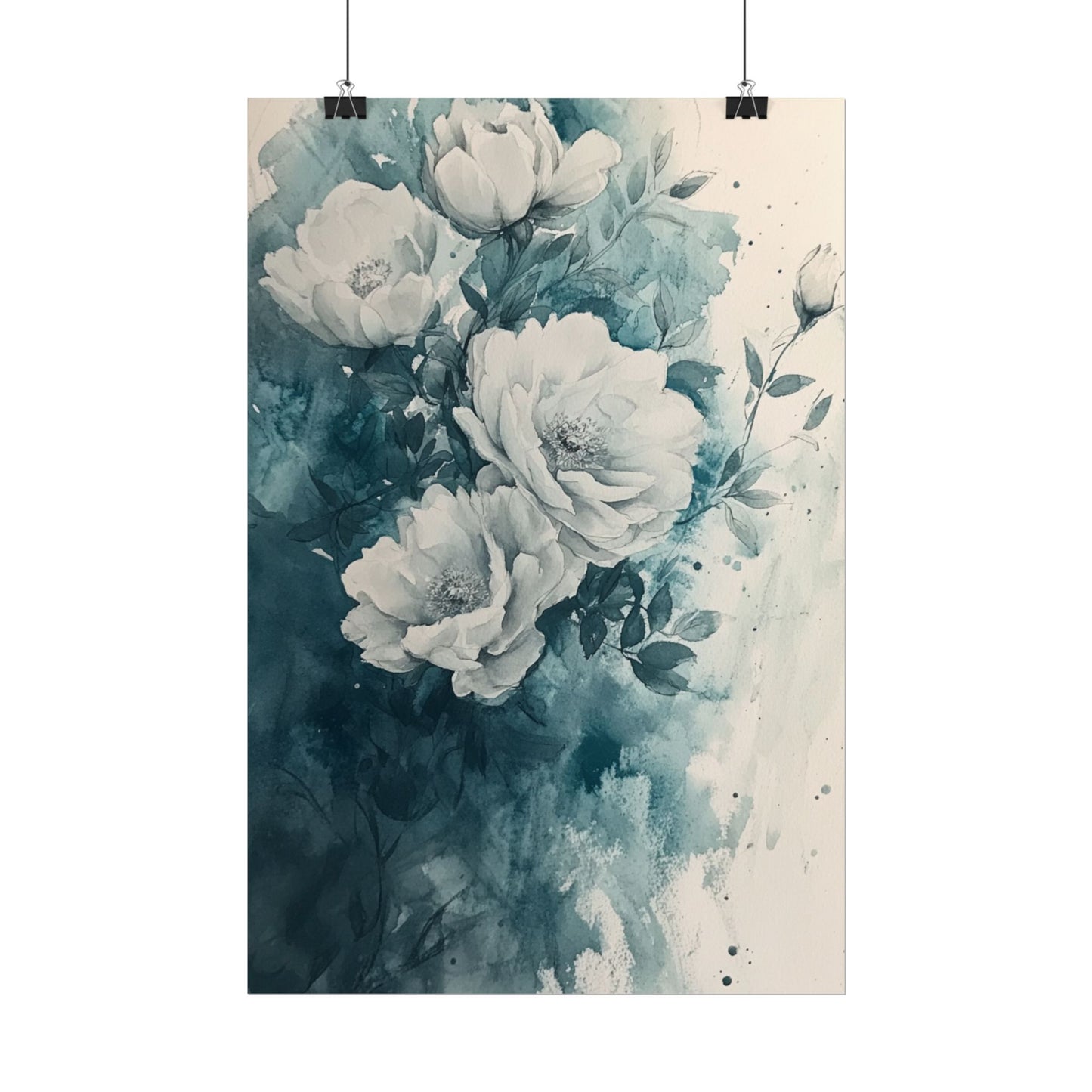 Serenity in Bloom - Abstract Floral Watercolour Art