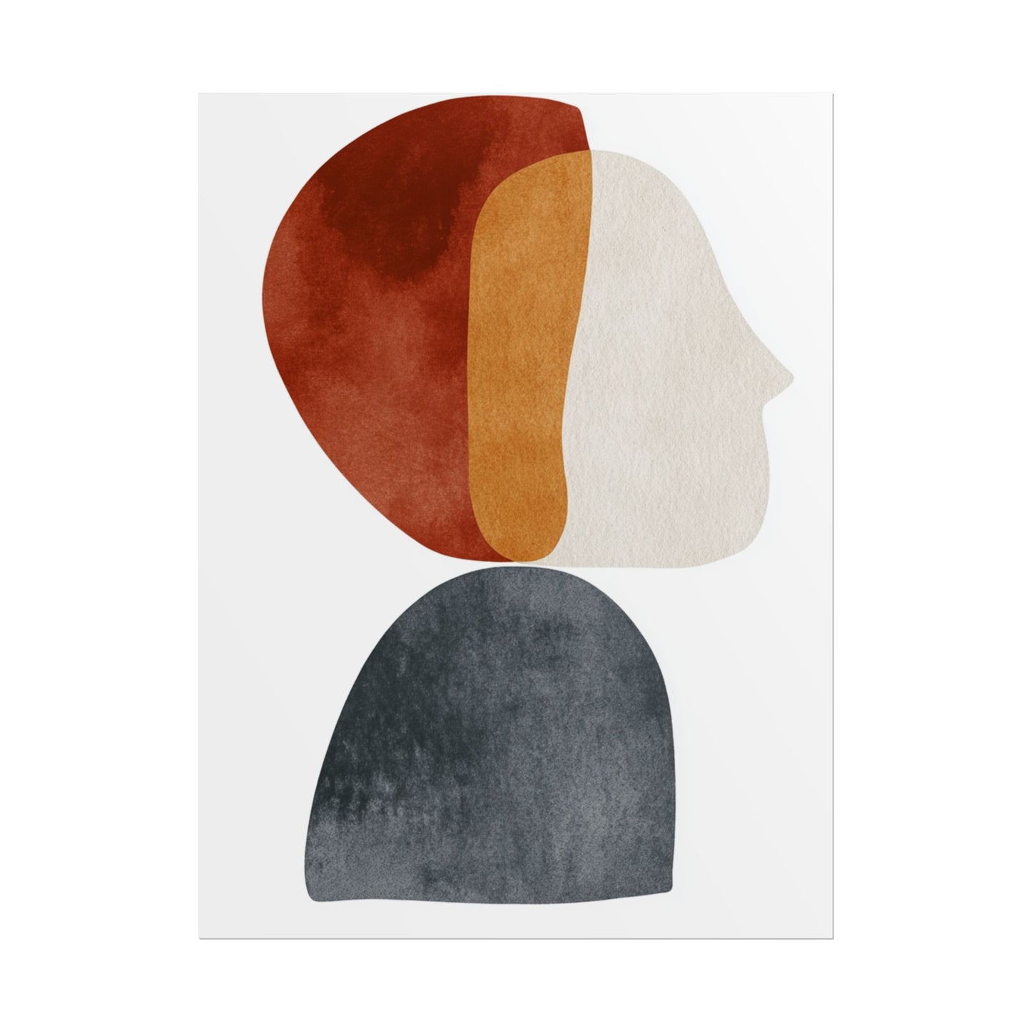 Layers of Thought - Abstract Profile Art Print