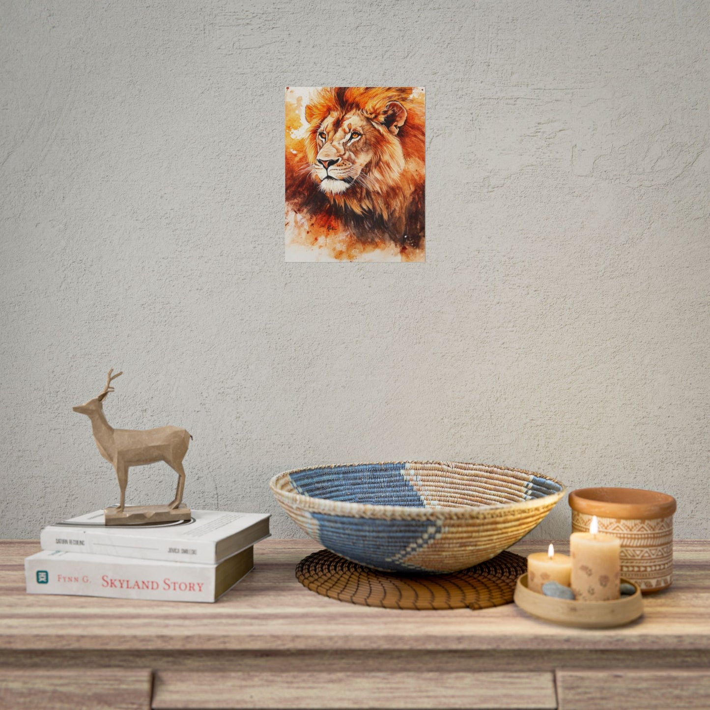 Fierce Elegance - Abstract Lion Art Print