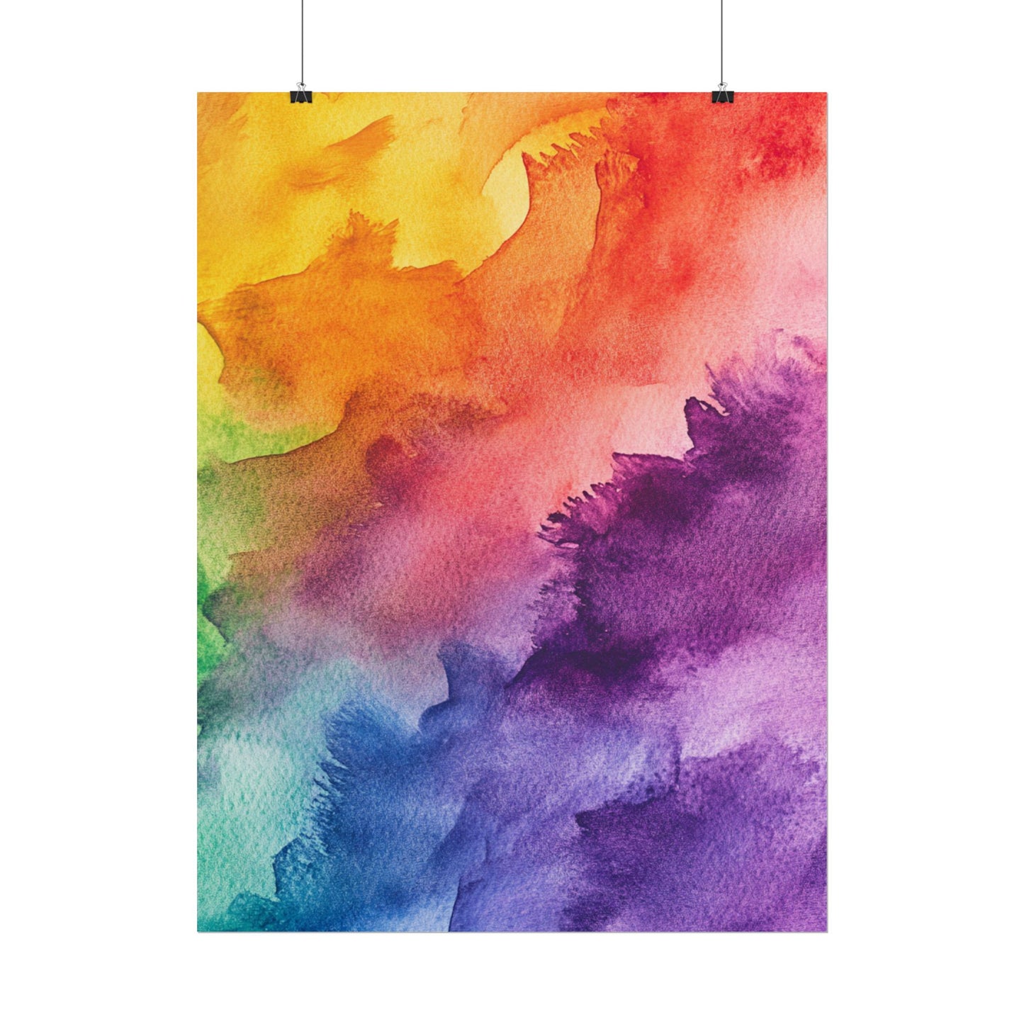 Spectrum of Serenity - Vibrant Abstract Watercolour Art