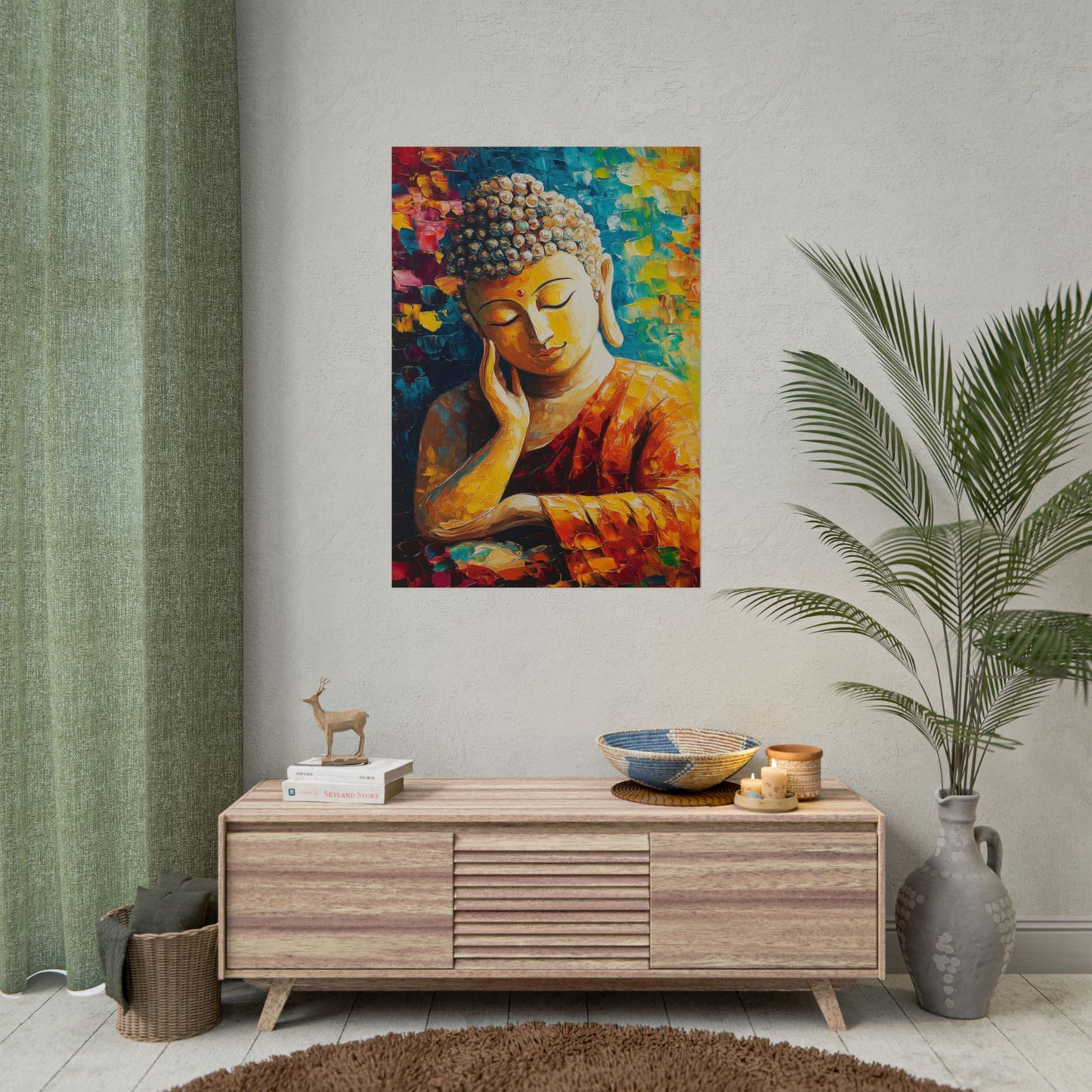 Meditative Buddha - Abstract Expressionism Art Print