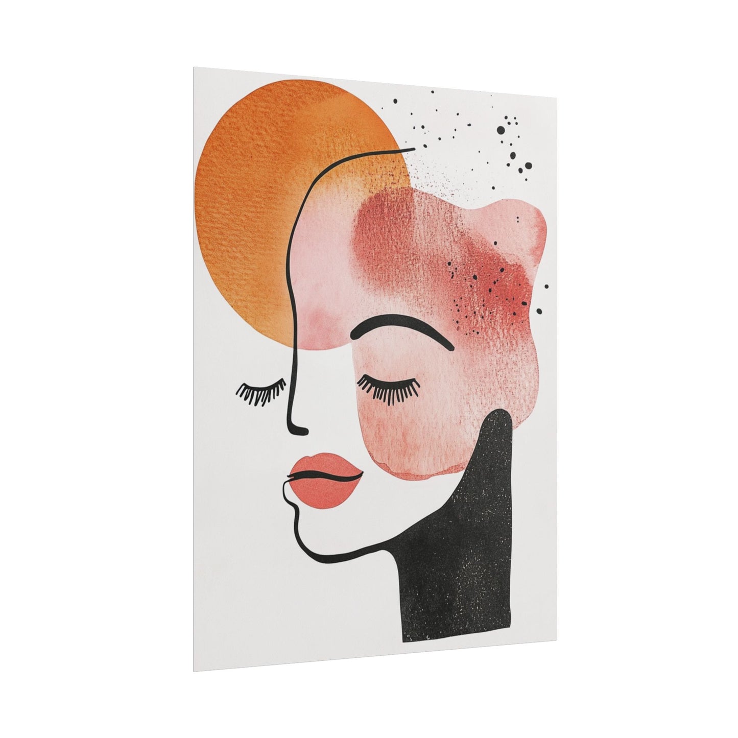 Serene Reflection - Abstract Portrait Art Print