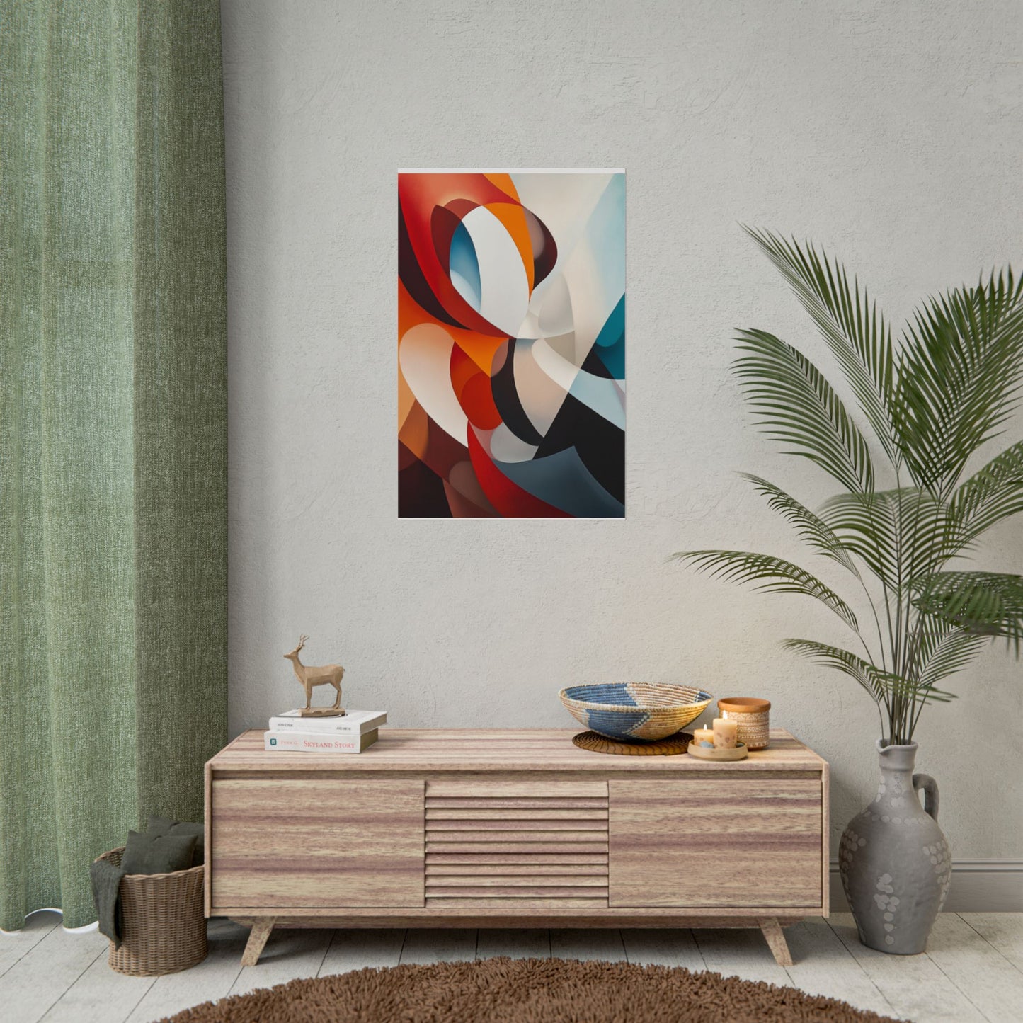 Dynamic Curves - Modern Abstract Art Print