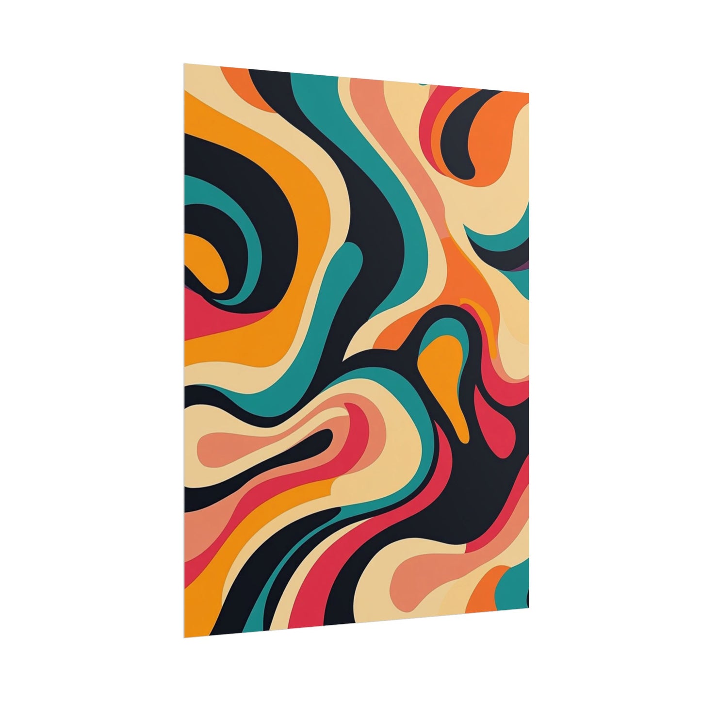 Retro Wave Fusion - Abstract Art Print