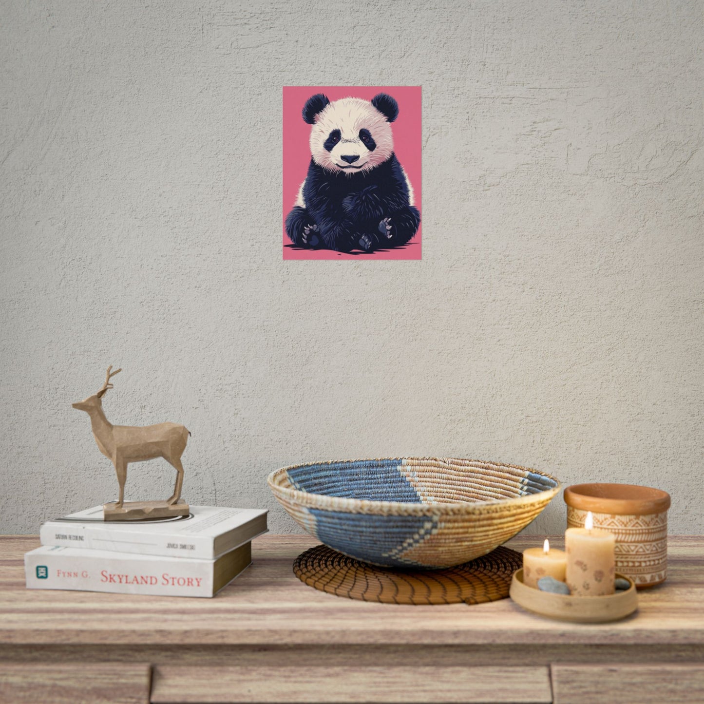 Adorable Panda Bliss - Abstract Art Print