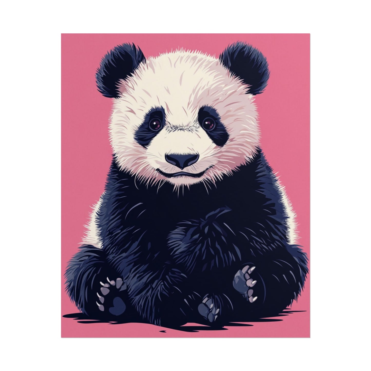 Adorable Panda Bliss - Abstract Art Print