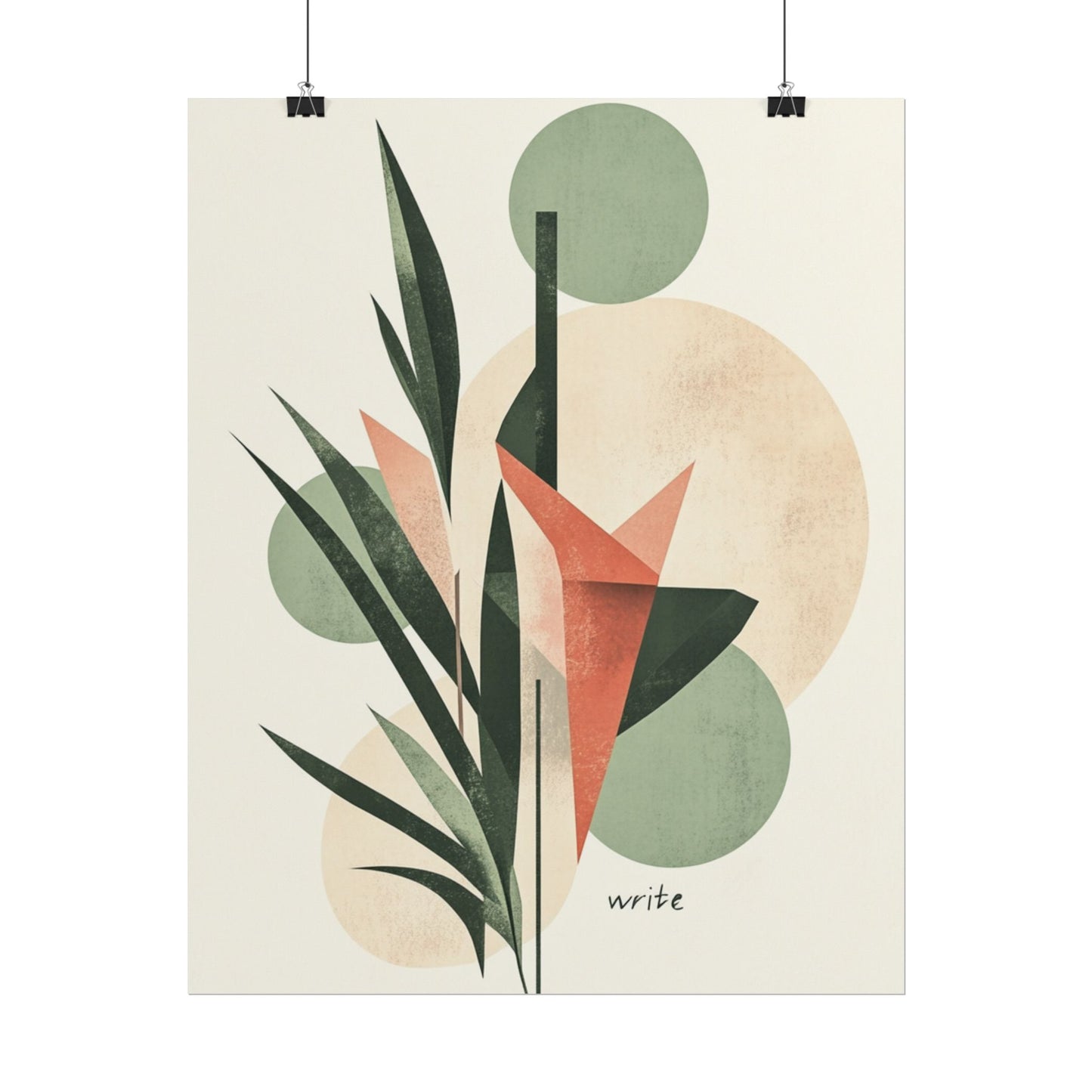 Botanical Balance - Abstract Nature Art Print