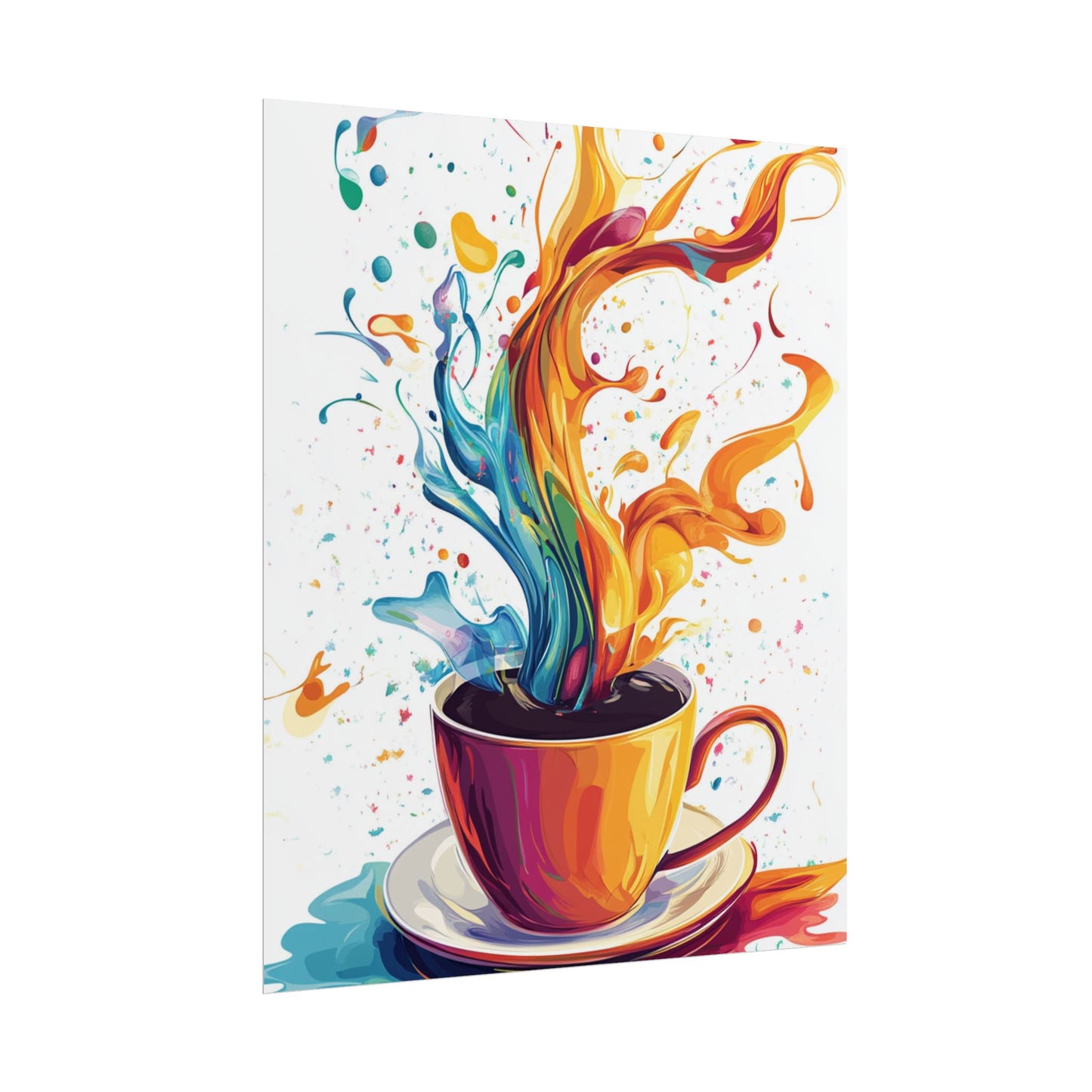 Vibrant Energy - Abstract Coffee Splash Art Print