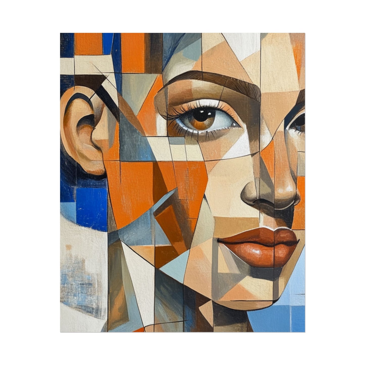 Geometric Harmony - Abstract Portrait Art Print