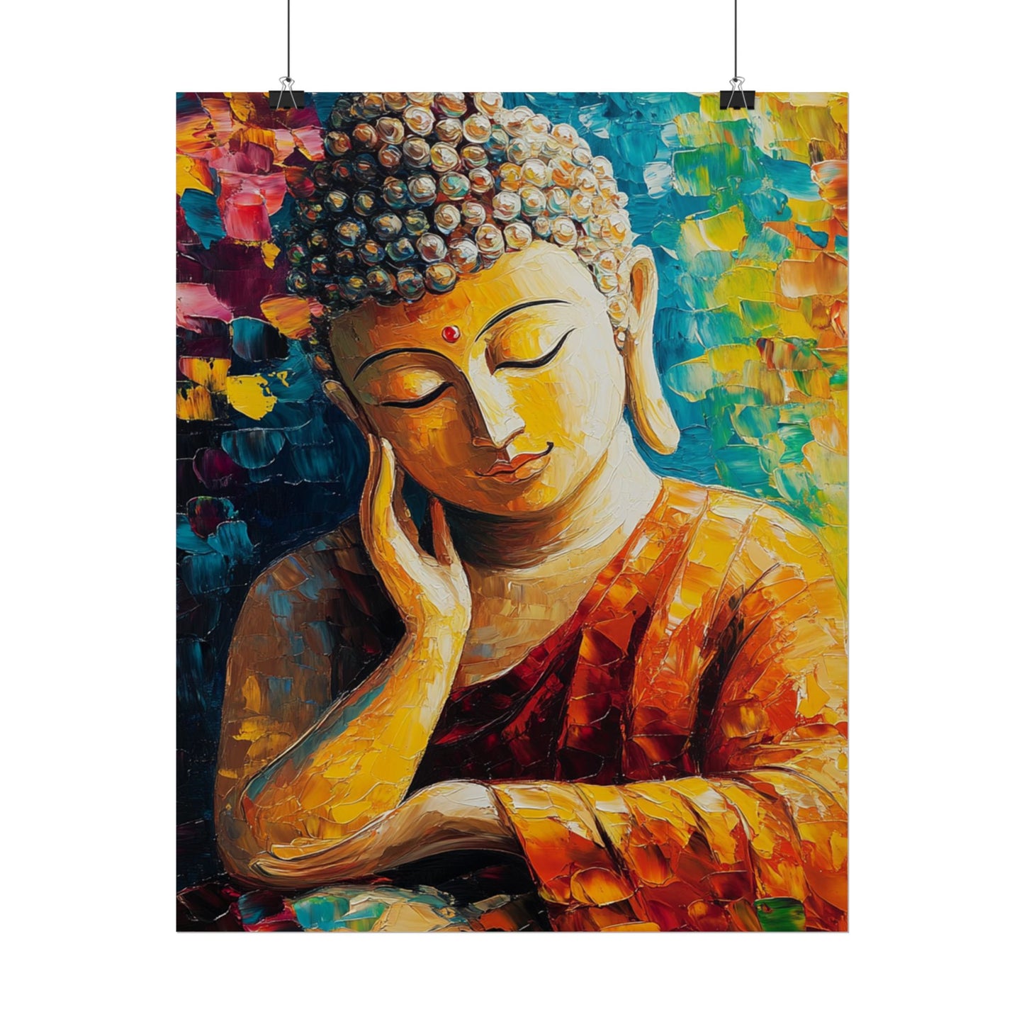 Meditative Buddha - Abstract Expressionism Art Print