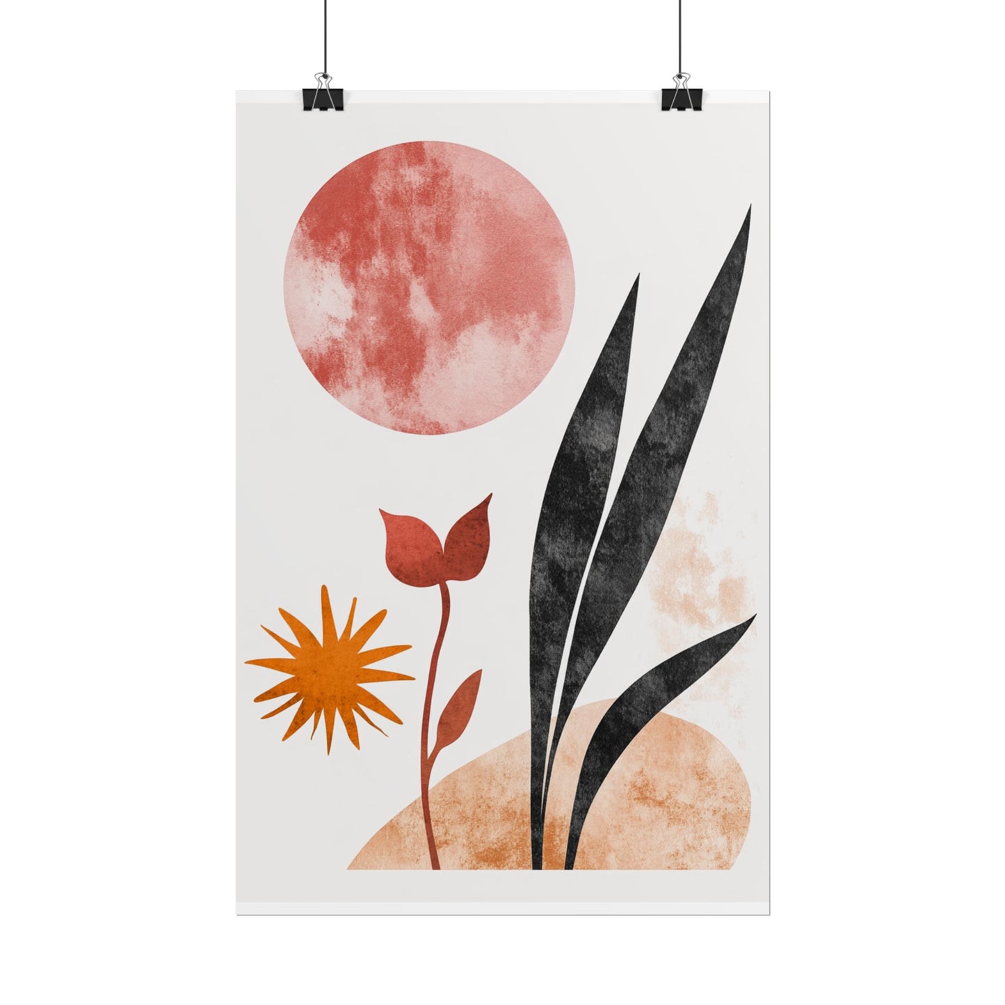 Sunrise Serenity - Abstract Botanical Art Print