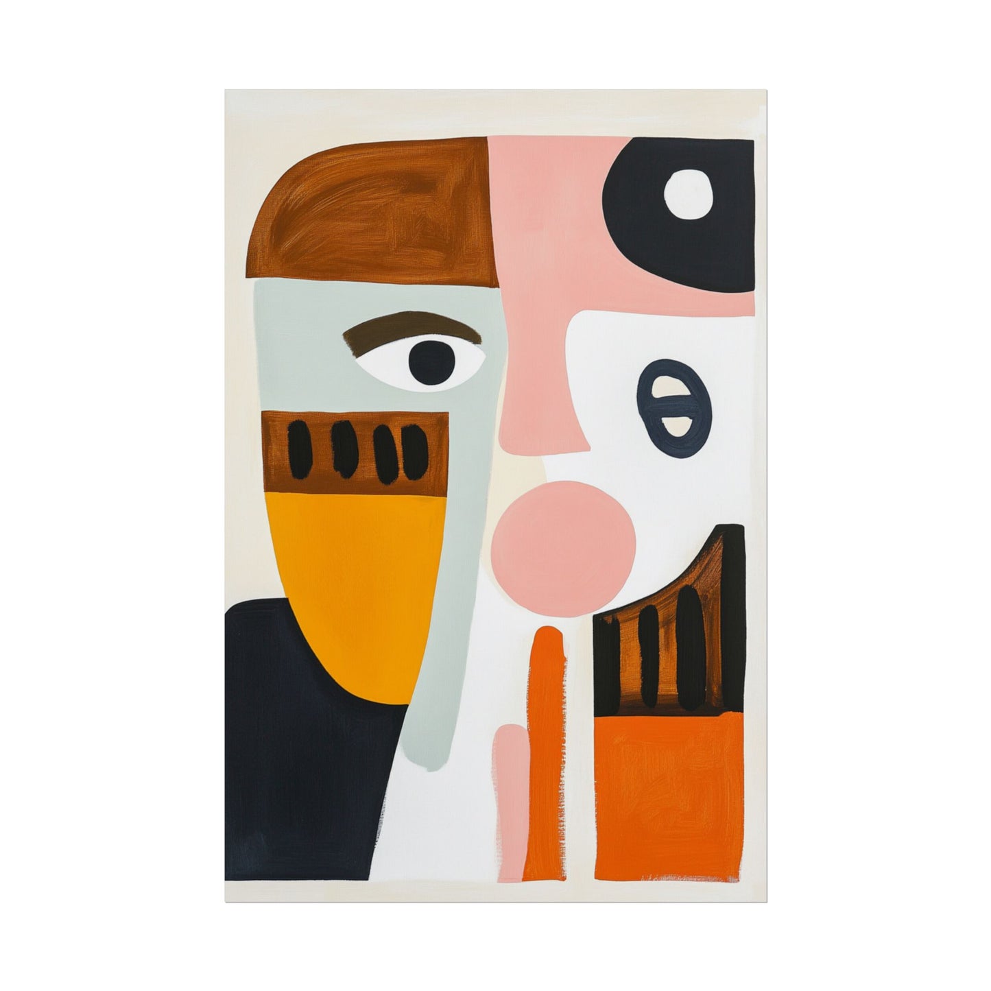 Modern Faces - Geometric Abstract Art Print