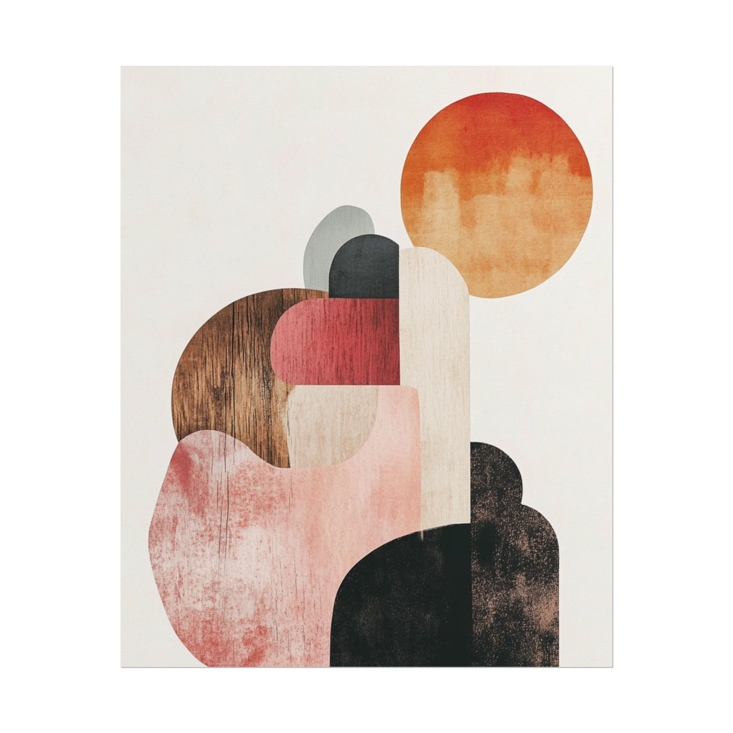 Sunrise Over Form - Abstract Geometric Art Print