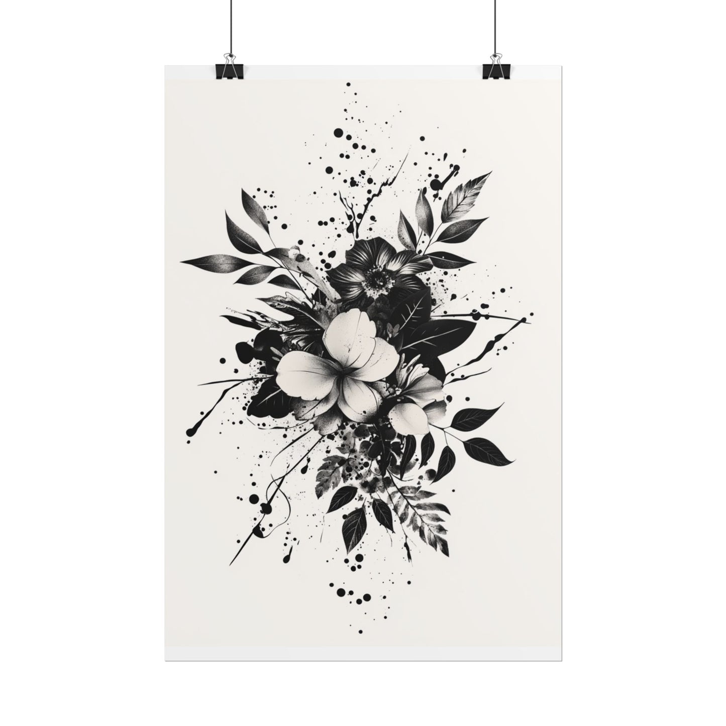 Ink Bloom - Abstract Floral Art Print