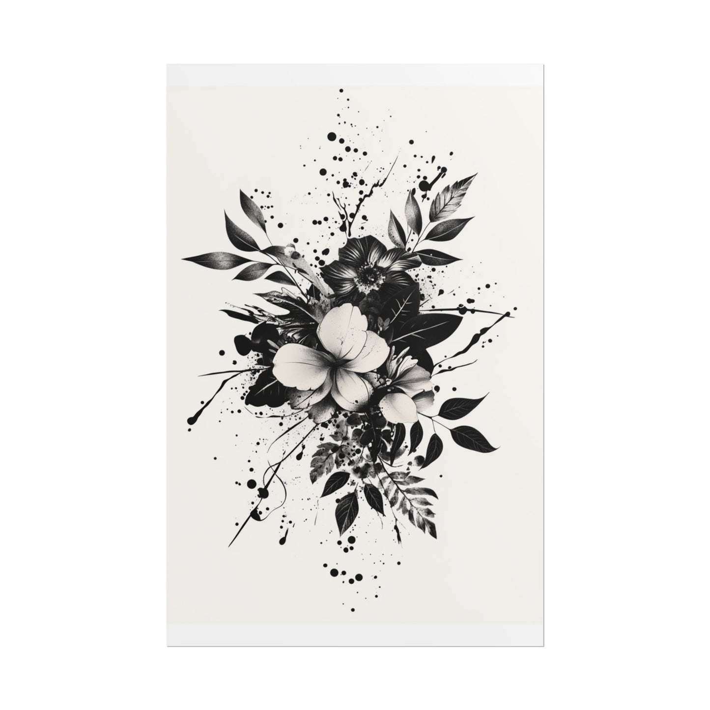 Ink Bloom - Abstract Floral Art Print