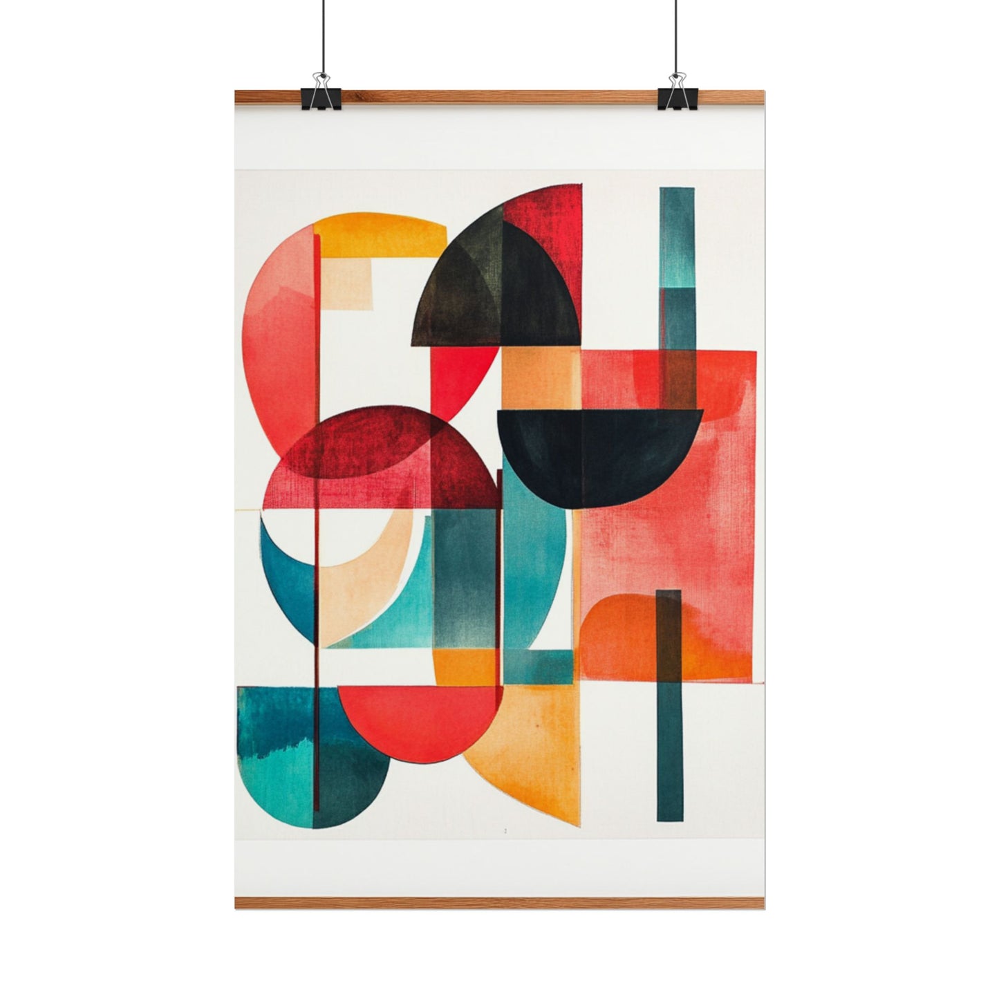 Retro Geometry - Abstract Shapes Art Print