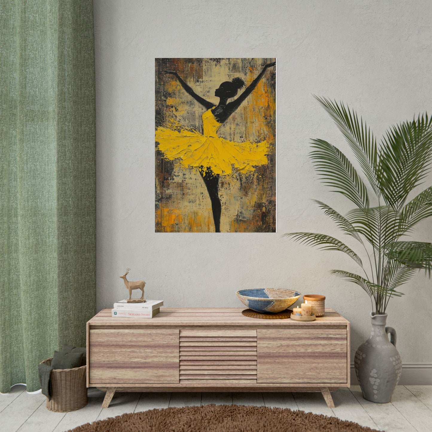 Grace in Motion - Abstract Ballet Dancer Art Print