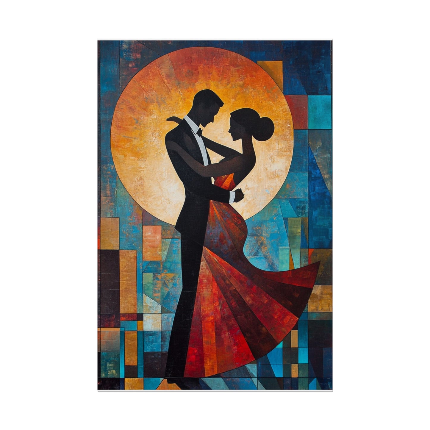 Moonlit Dance - Abstract Silhouette Art Print