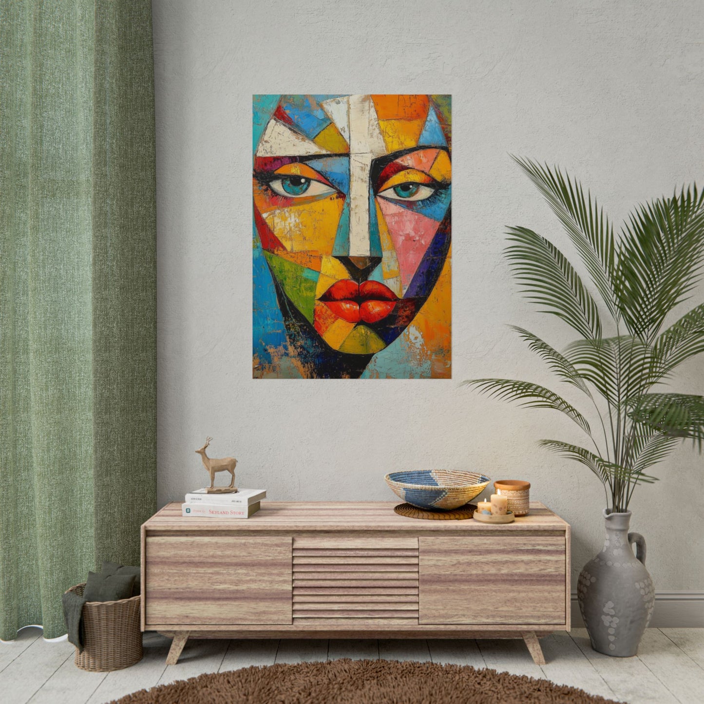 Vibrant Reflections - Abstract Face Art Print