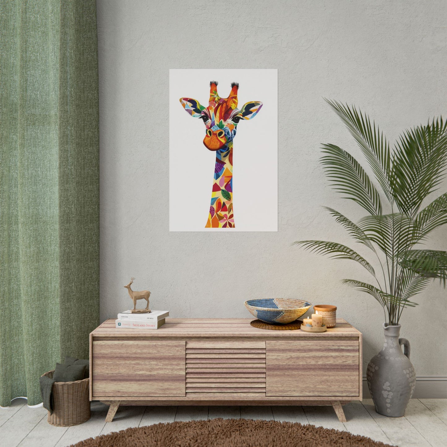 Vibrant Giraffe - Abstract Animal Art Print