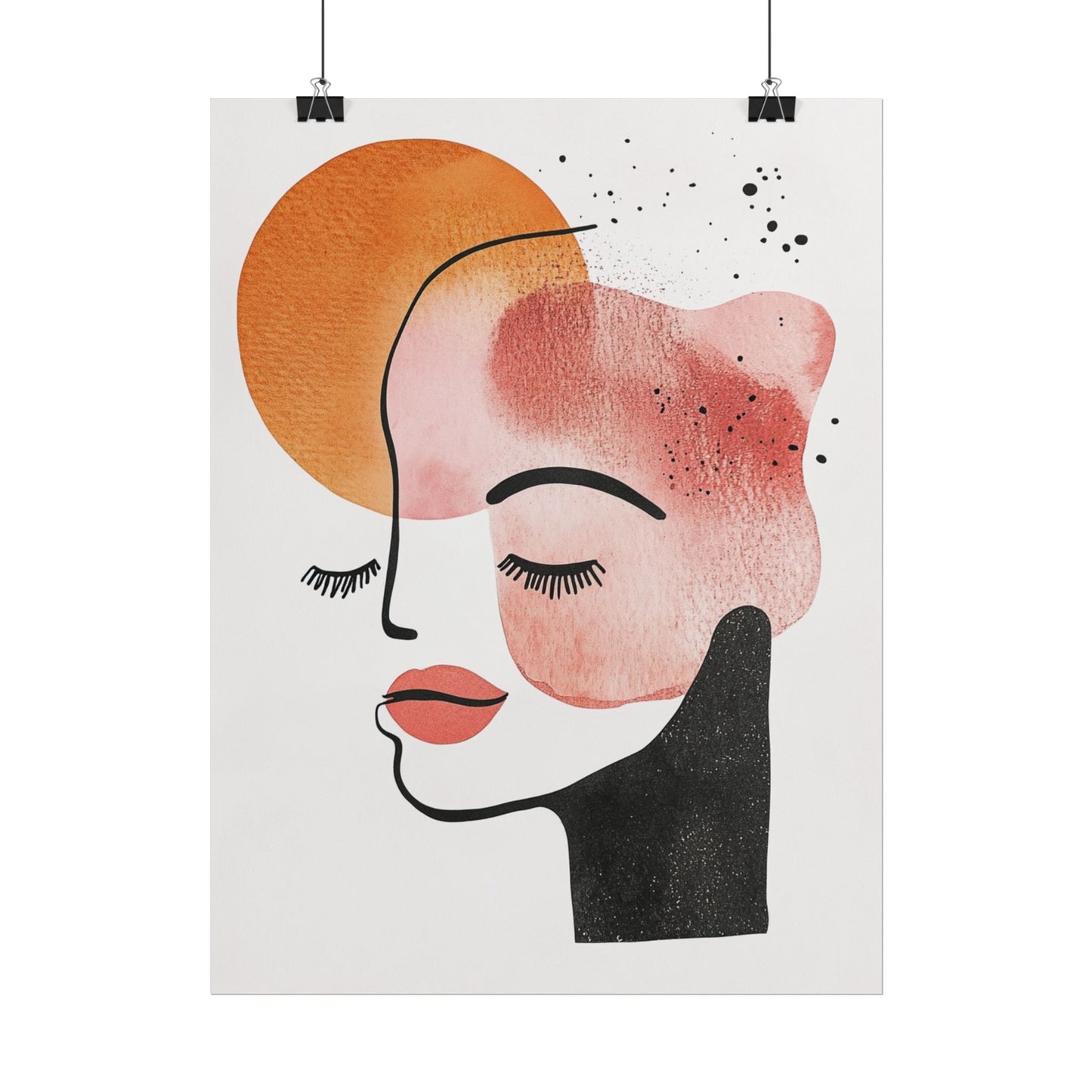 Serene Reflection - Abstract Portrait Art Print