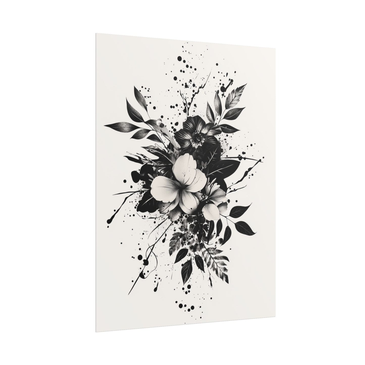 Ink Bloom - Abstract Floral Art Print