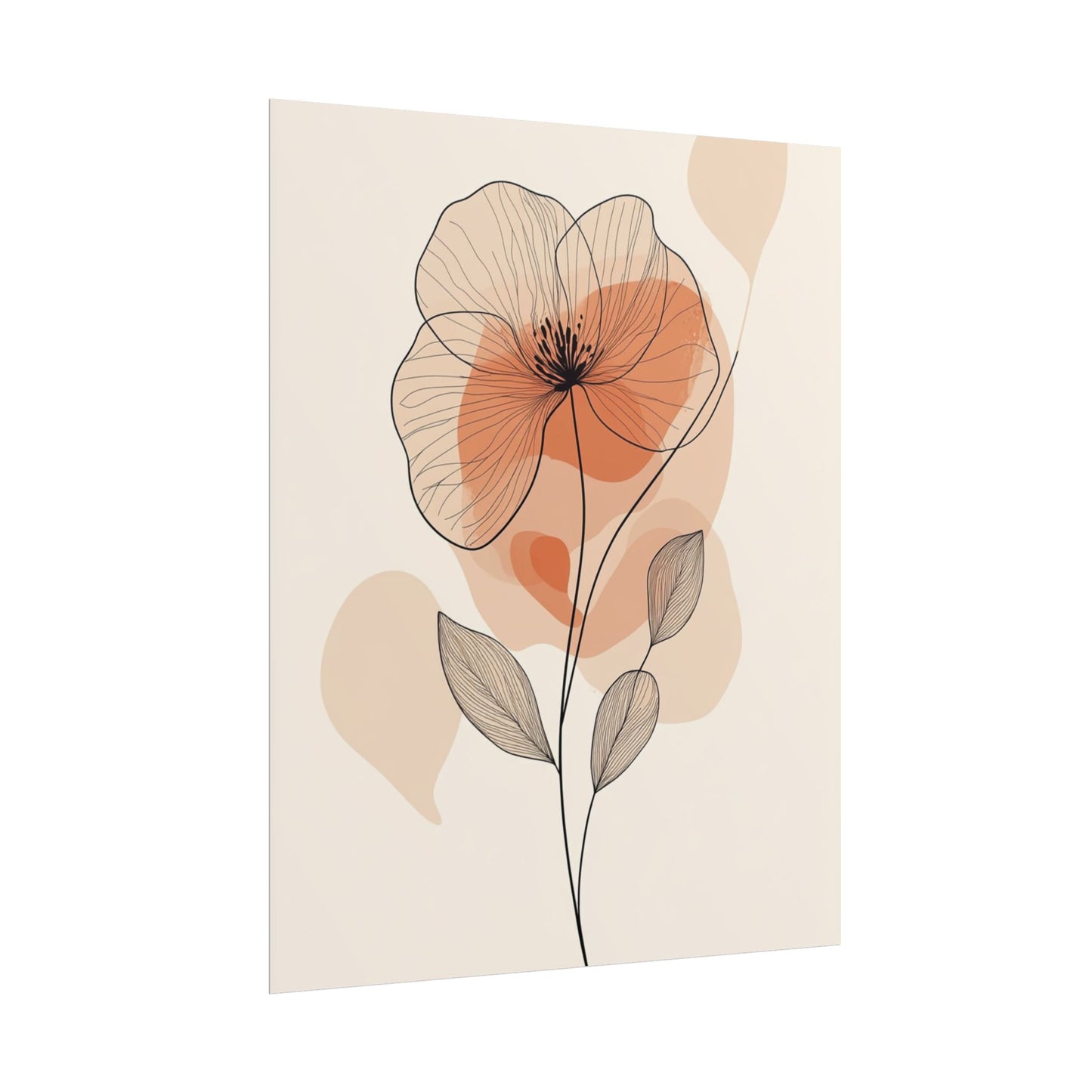 Elegant Bloom - Minimalist Floral Abstract Art