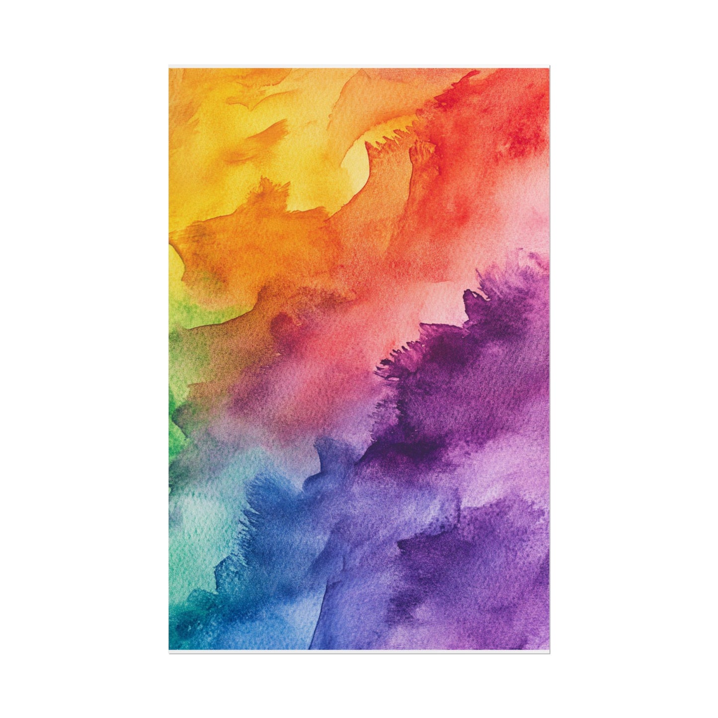 Spectrum of Serenity - Vibrant Abstract Watercolour Art