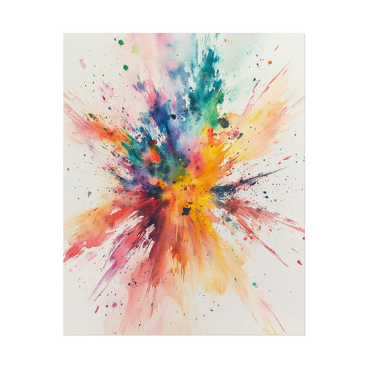 Explosion of Colour - Dynamic Abstract Watercolour Art