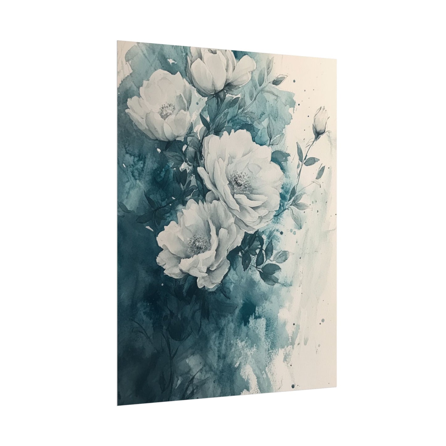 Serenity in Bloom - Abstract Floral Watercolour Art