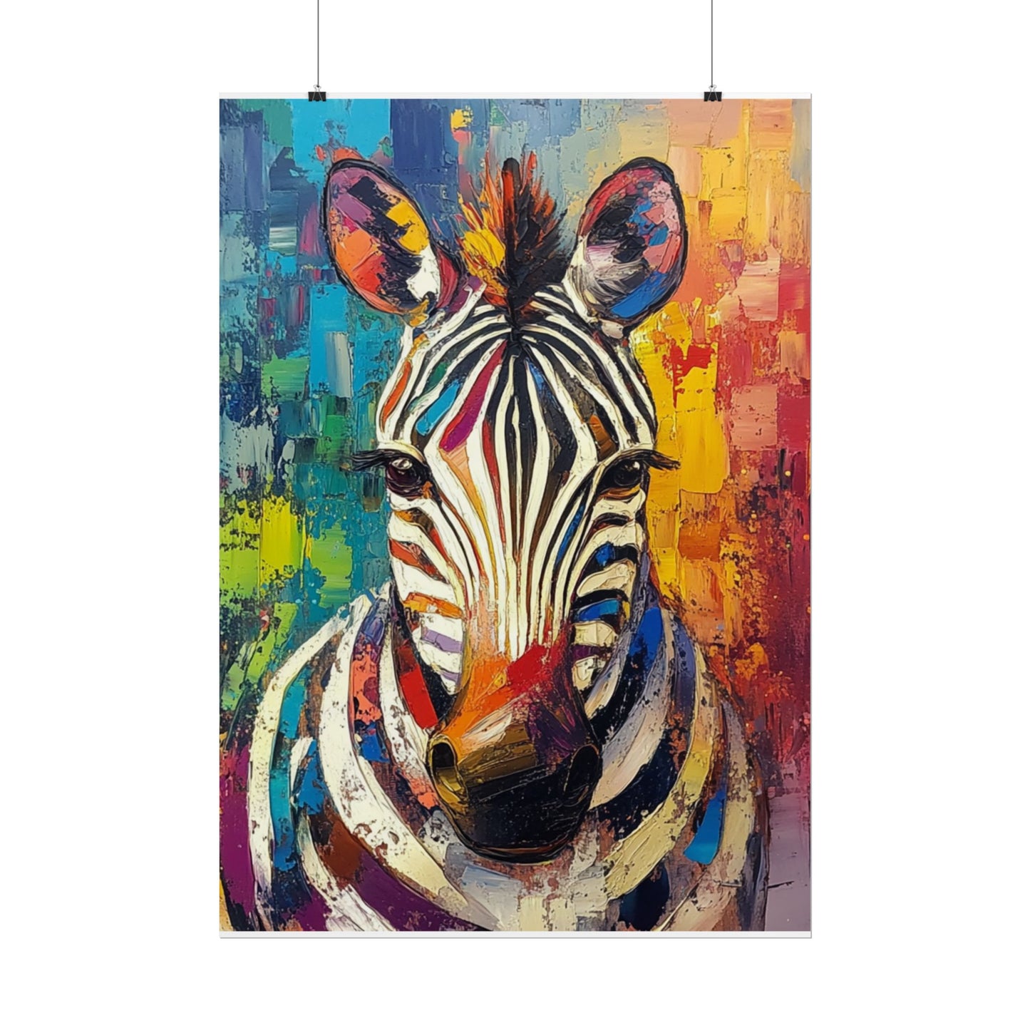 Colourful Zebra - Abstract Wildlife Art Print