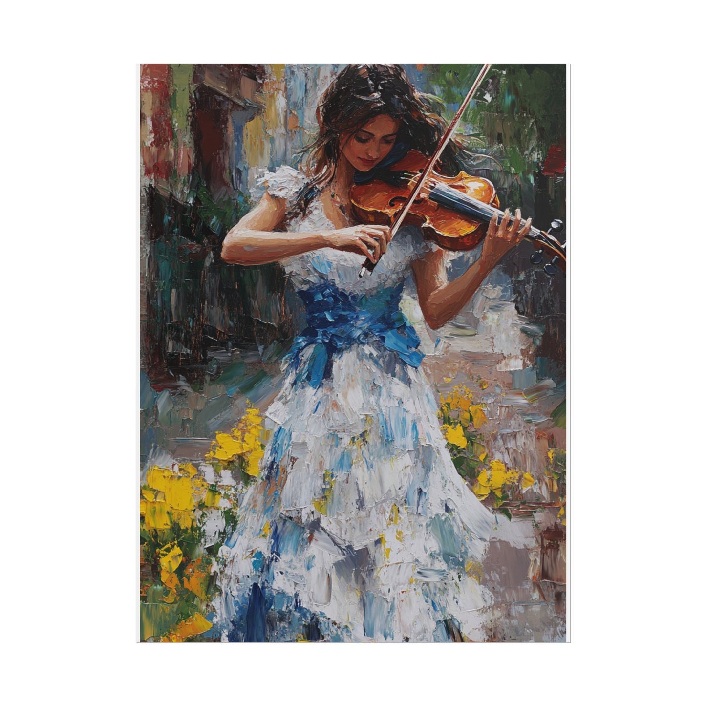 Melody in Motion - Impressionist Violinist Art Print