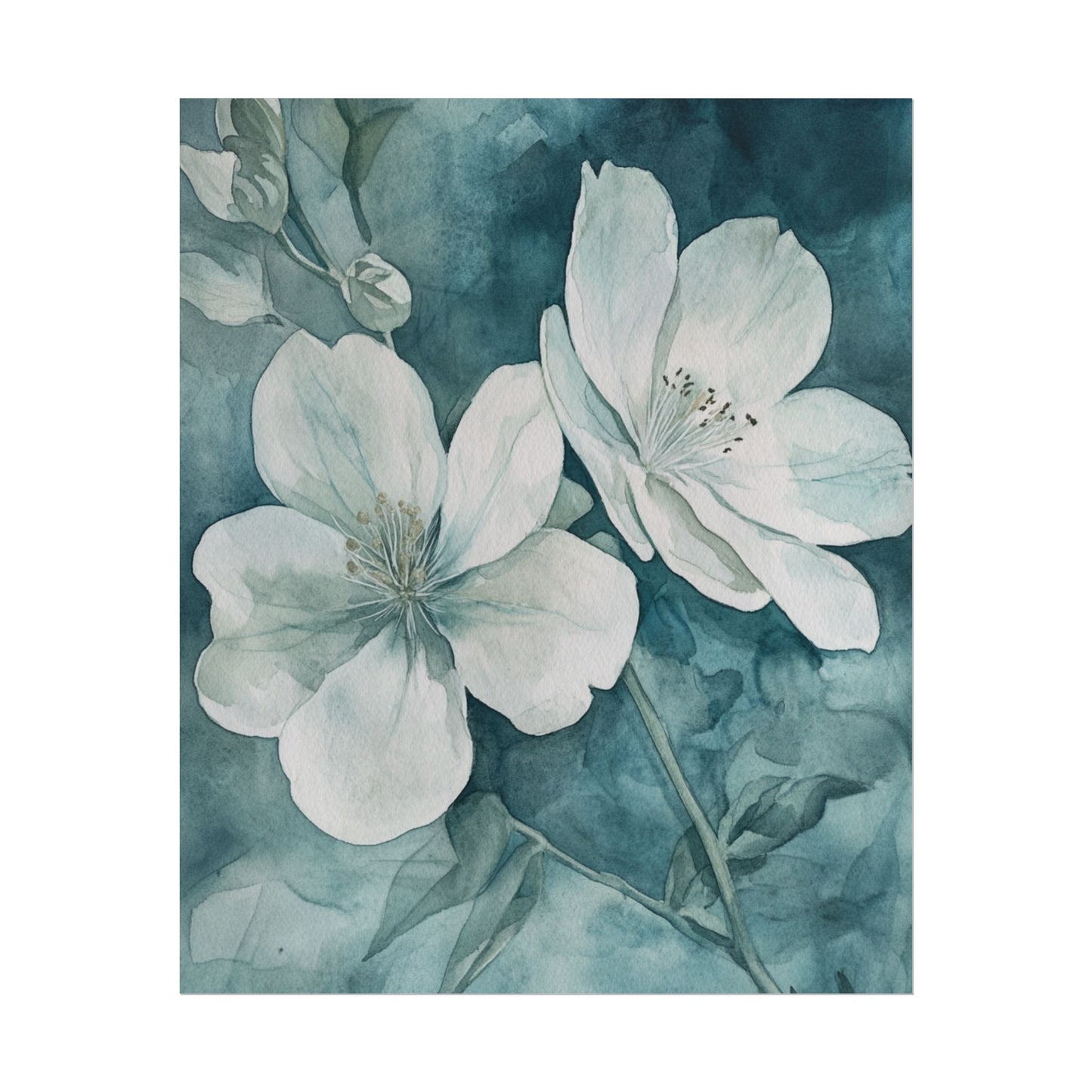 Tranquil Blossom - Abstract Floral Watercolour Art