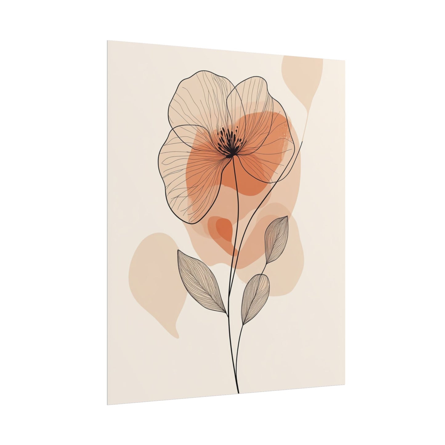 Elegant Bloom - Minimalist Floral Abstract Art