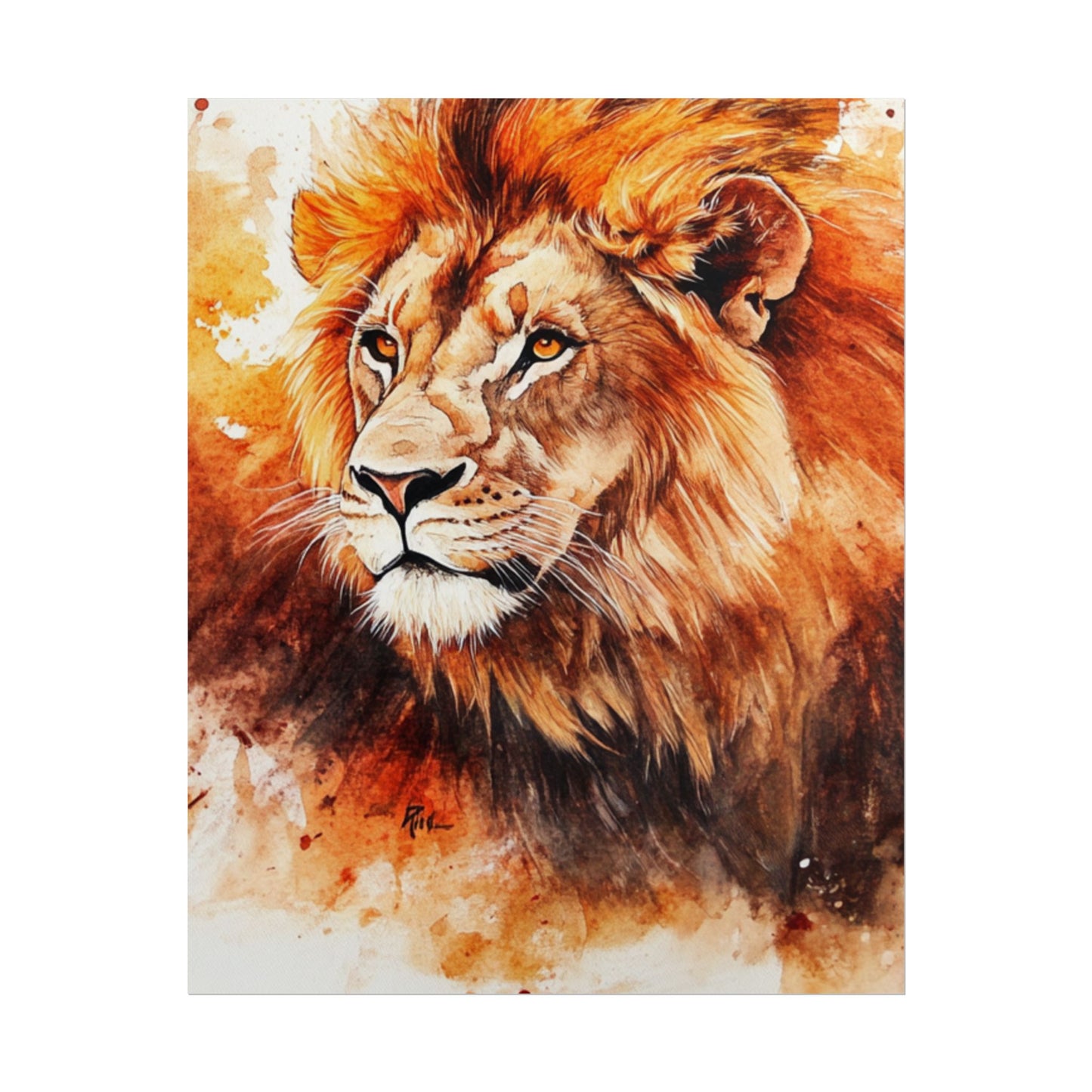 Fierce Elegance - Abstract Lion Art Print