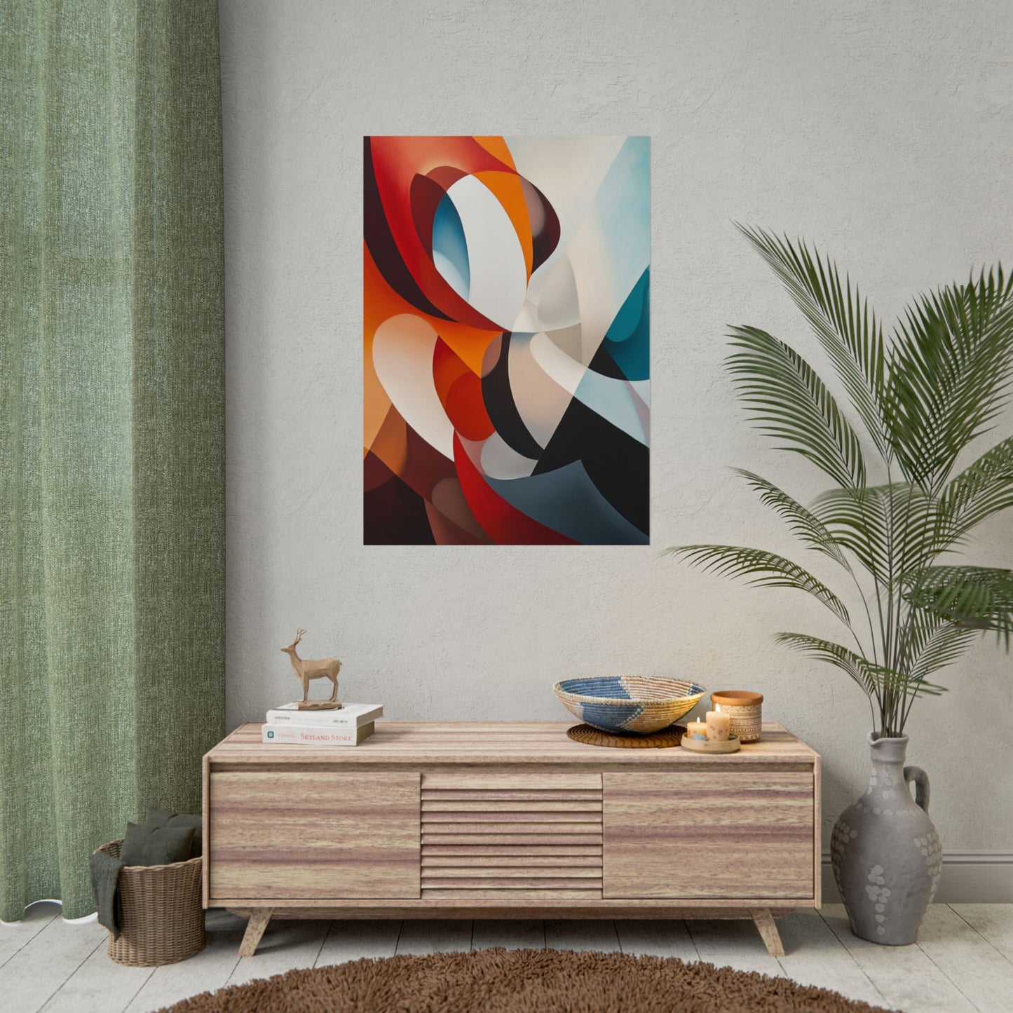 Dynamic Curves - Modern Abstract Art Print