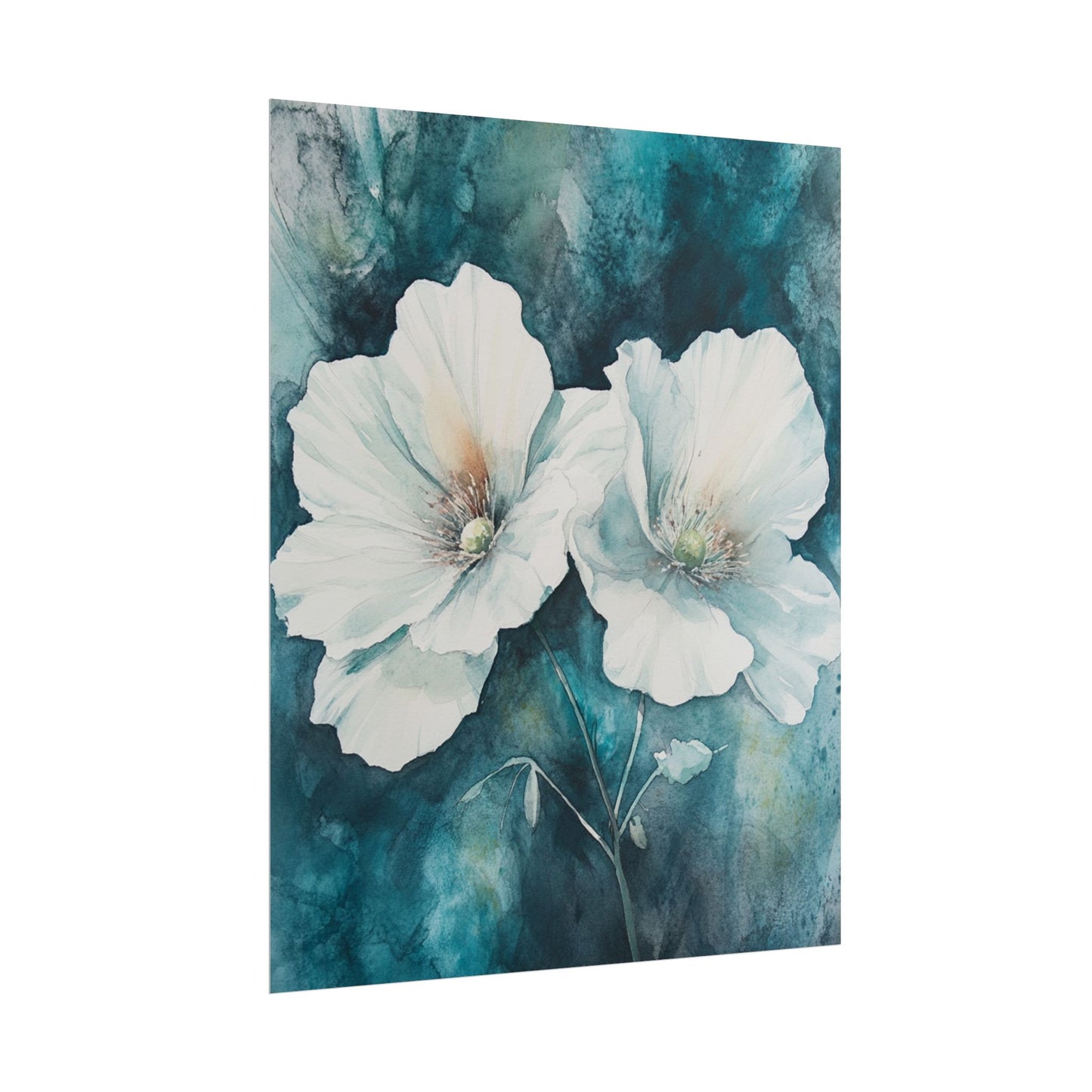 Tranquil Harmony - Abstract Floral Watercolour Art