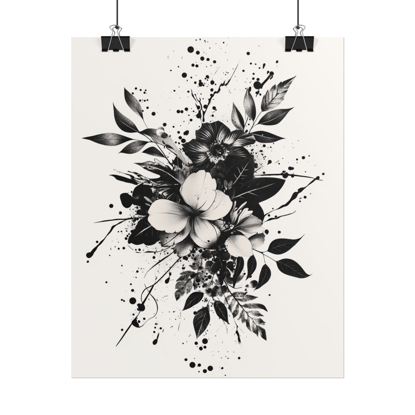 Ink Bloom - Abstract Floral Art Print