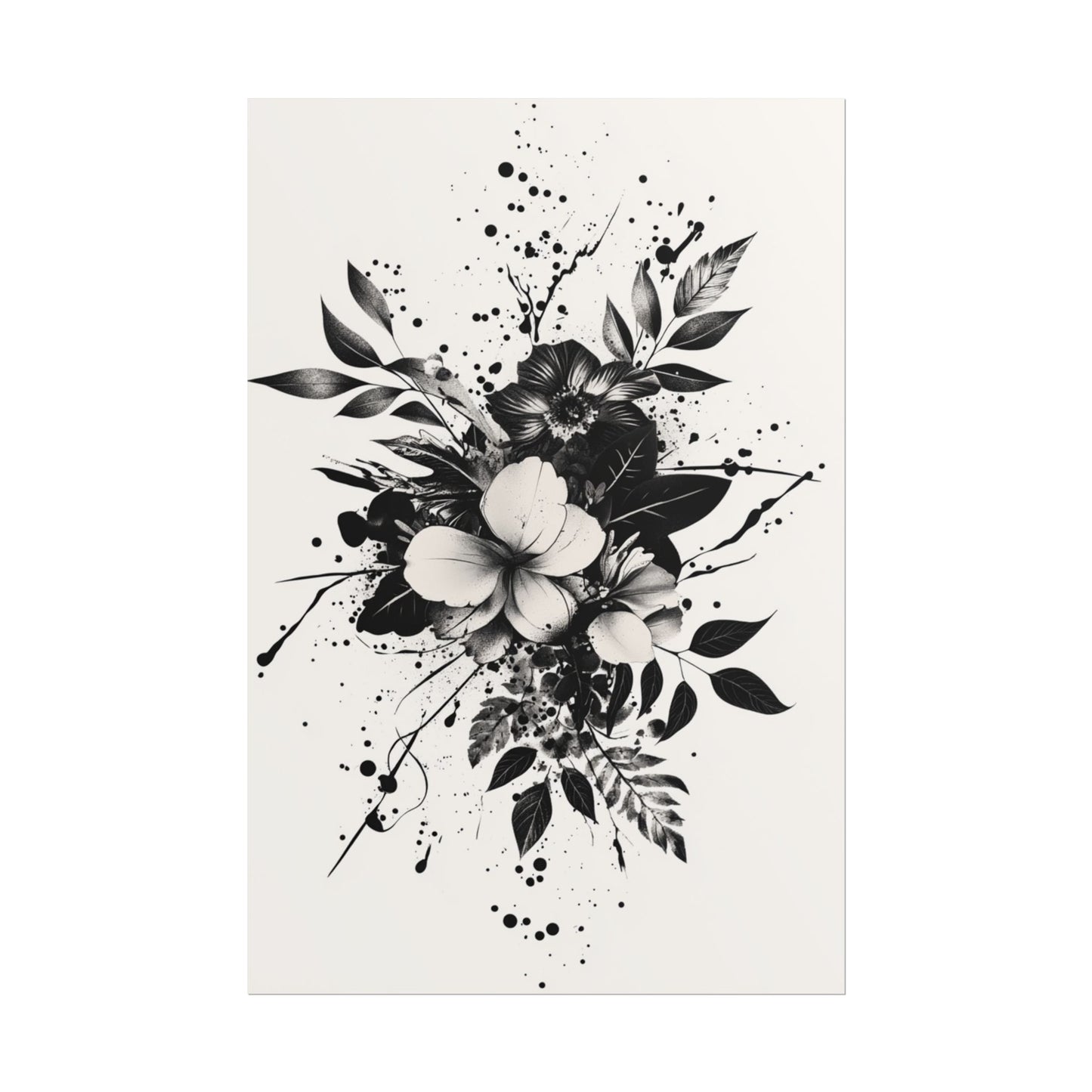 Ink Bloom - Abstract Floral Art Print